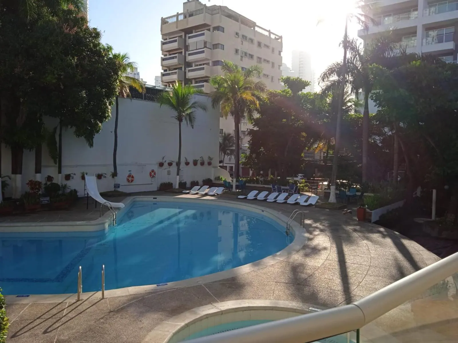 Pool view in Hotel Bahia Cartagena