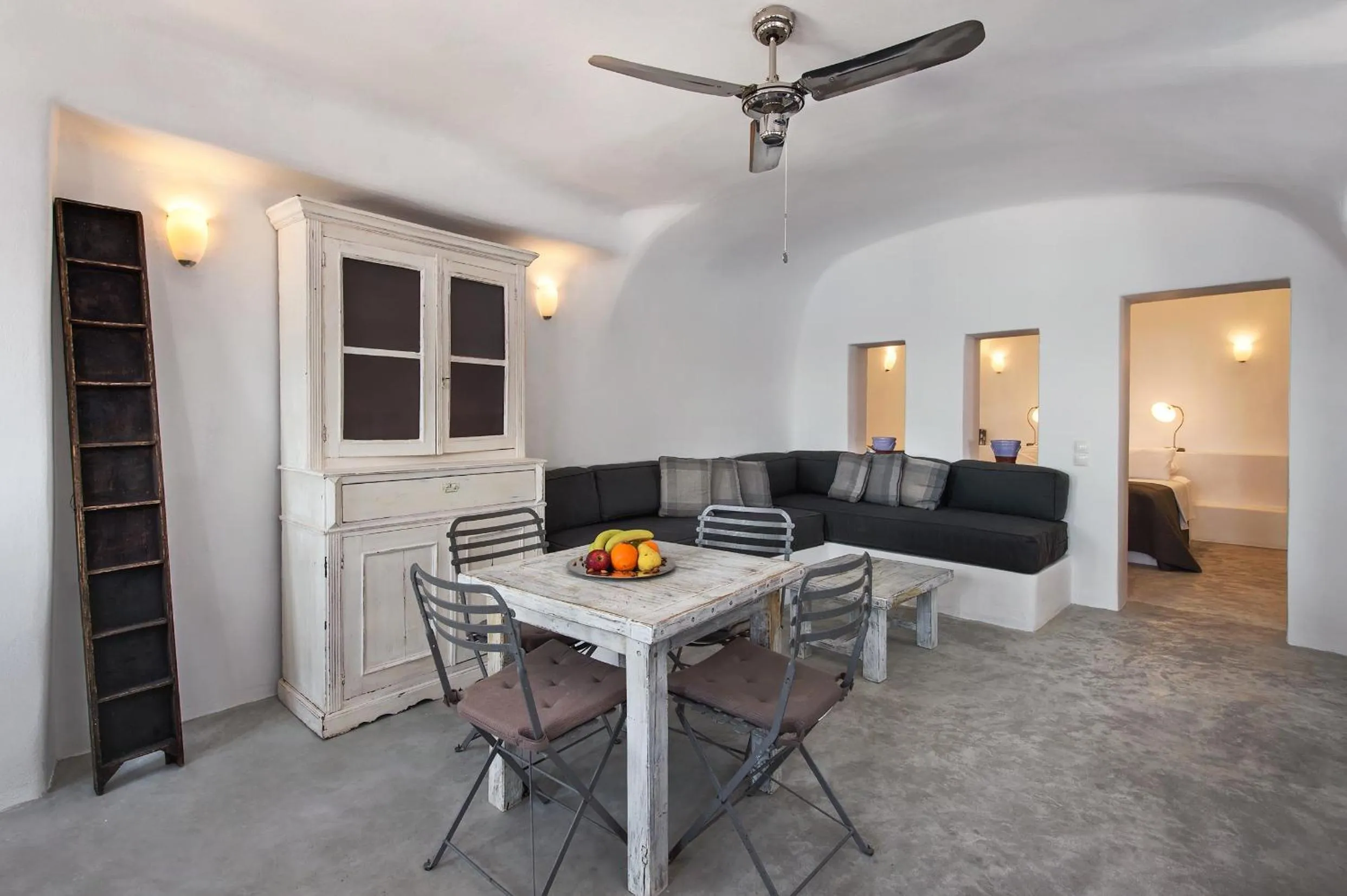 Seating area in Theodora Suites