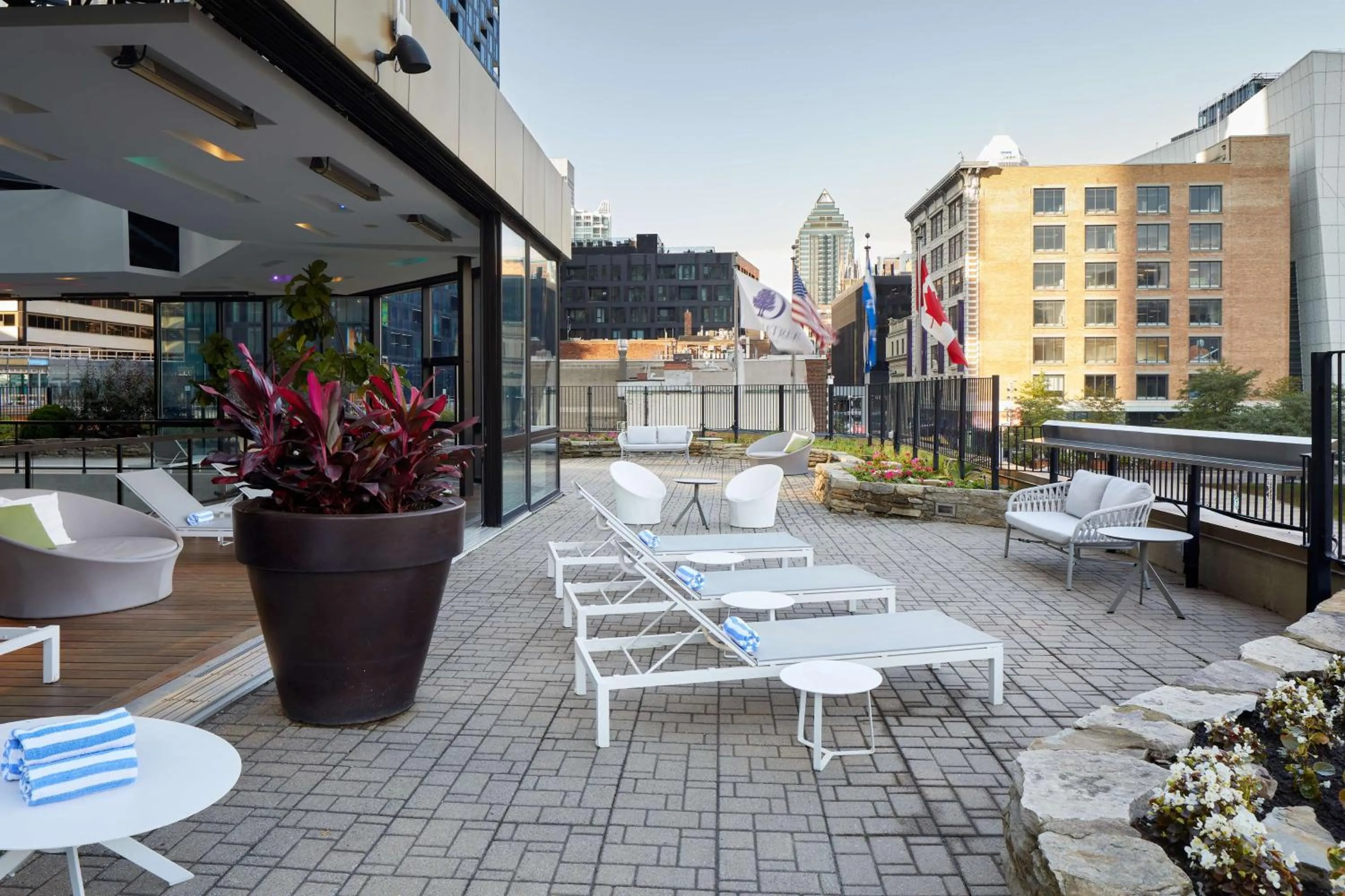 Pool view in DoubleTree By Hilton Montreal