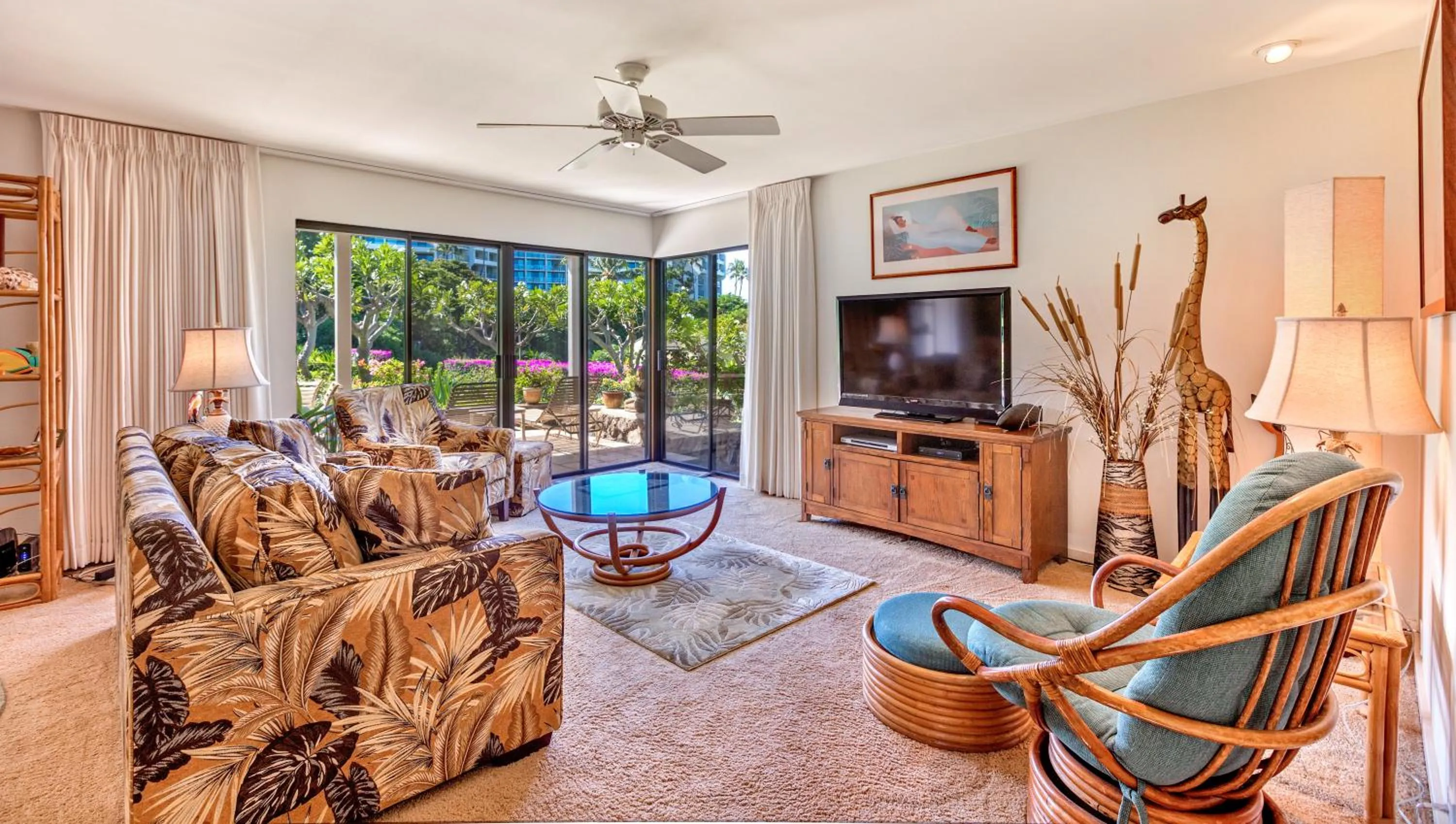 Living room in Wailea Elua Village - CoralTree Residence Collection