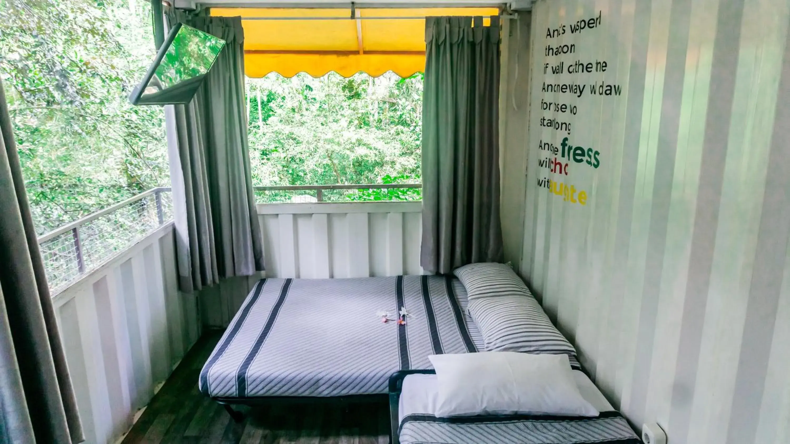 Bed in Hau Eco Lodges Citumang Pangandaran Bed in Hau Eco Lodges Citumang Pangandaran
