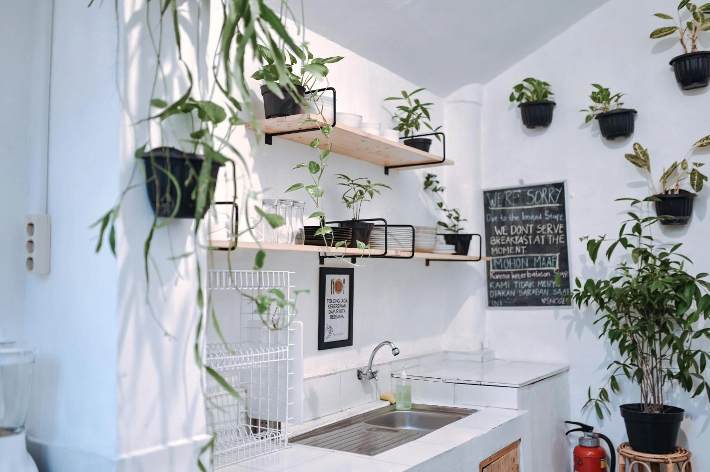 Communal kitchen in Snooze