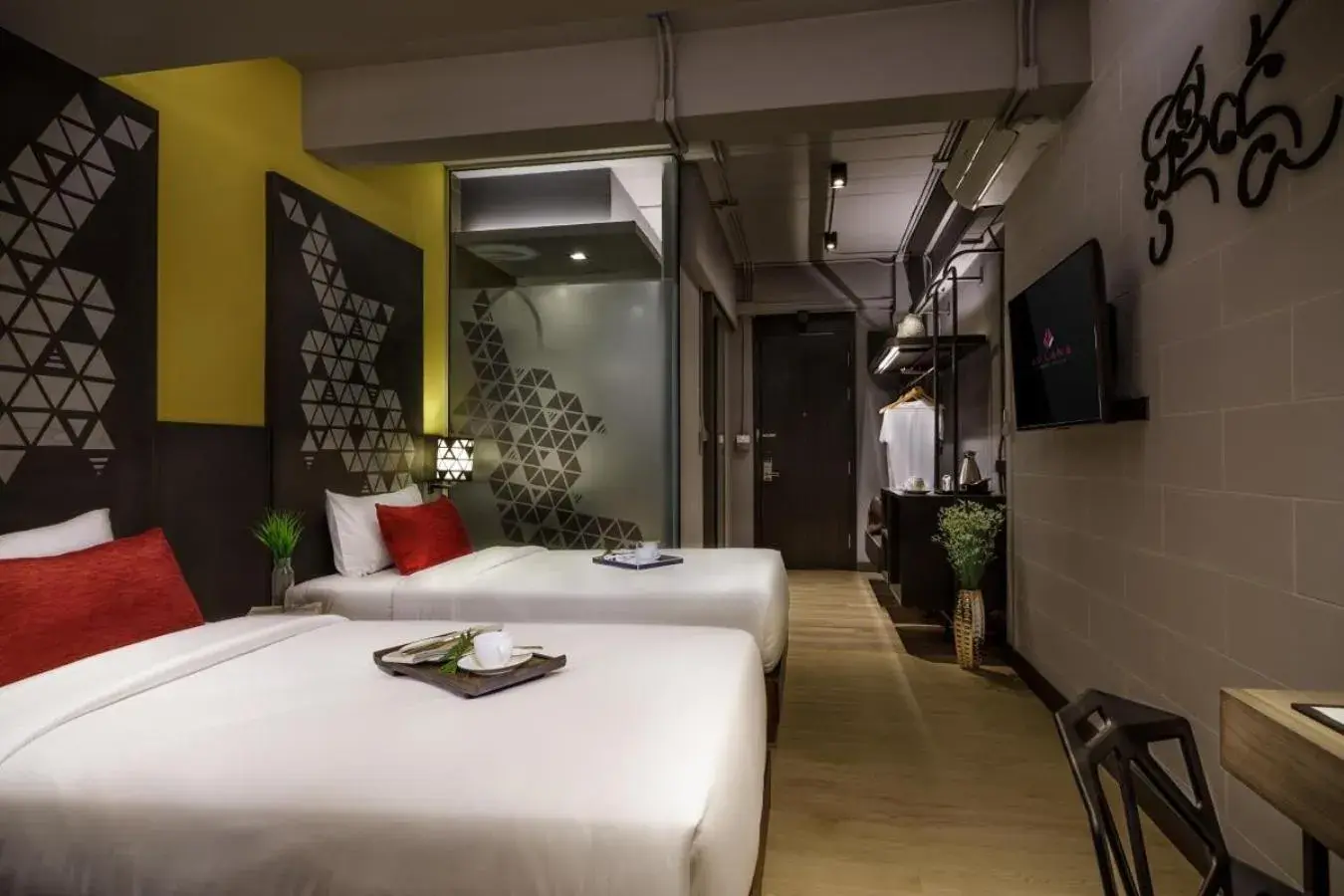 Bed in Ae Lana Chiangmai Hotel Bed in Ae Lana Chiangmai Hotel