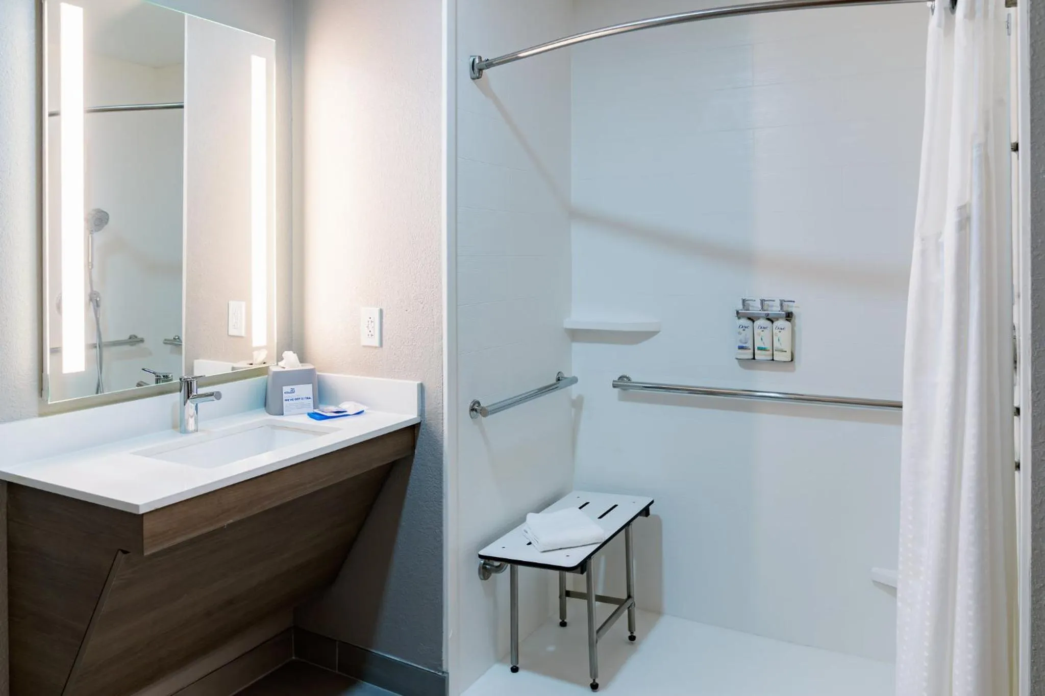 Shower in Holiday Inn Express Hotel Raleigh Southwest by IHG