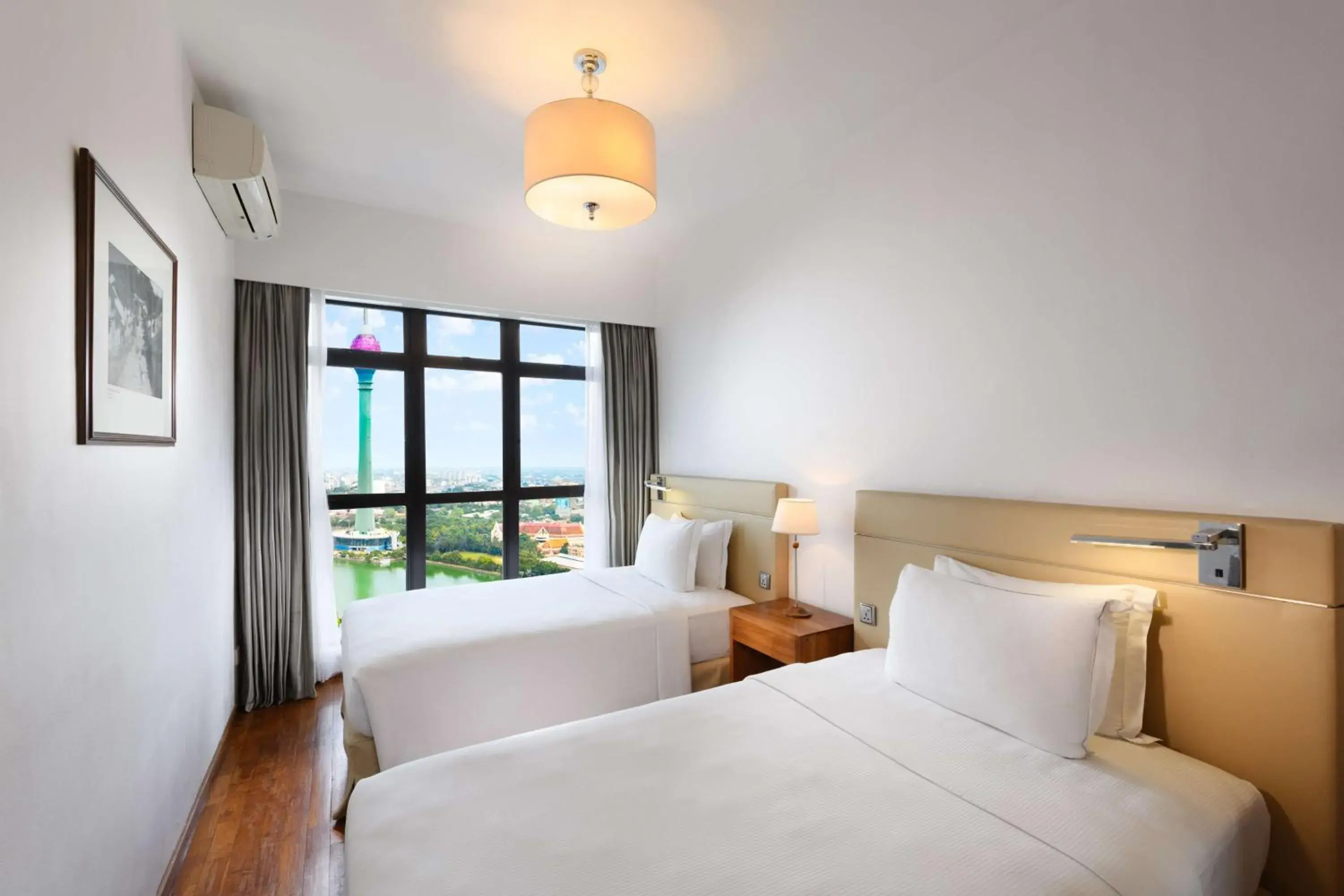 View (from property/room), Bed in Hilton Colombo Residence View (from property/room), Bed in Hilton Colombo Residence