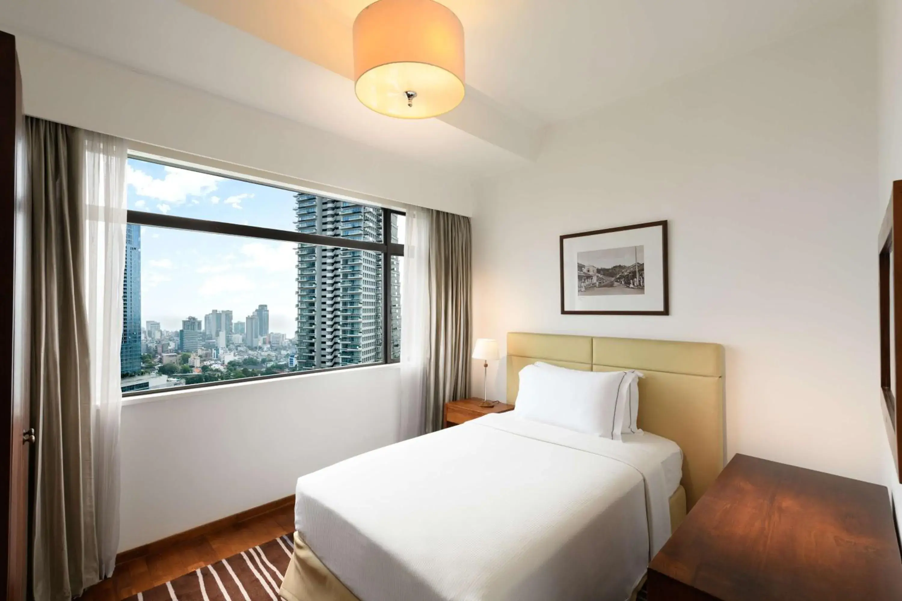 View (from property/room), Bed in Hilton Colombo Residence View (from property/room), Bed in Hilton Colombo Residence