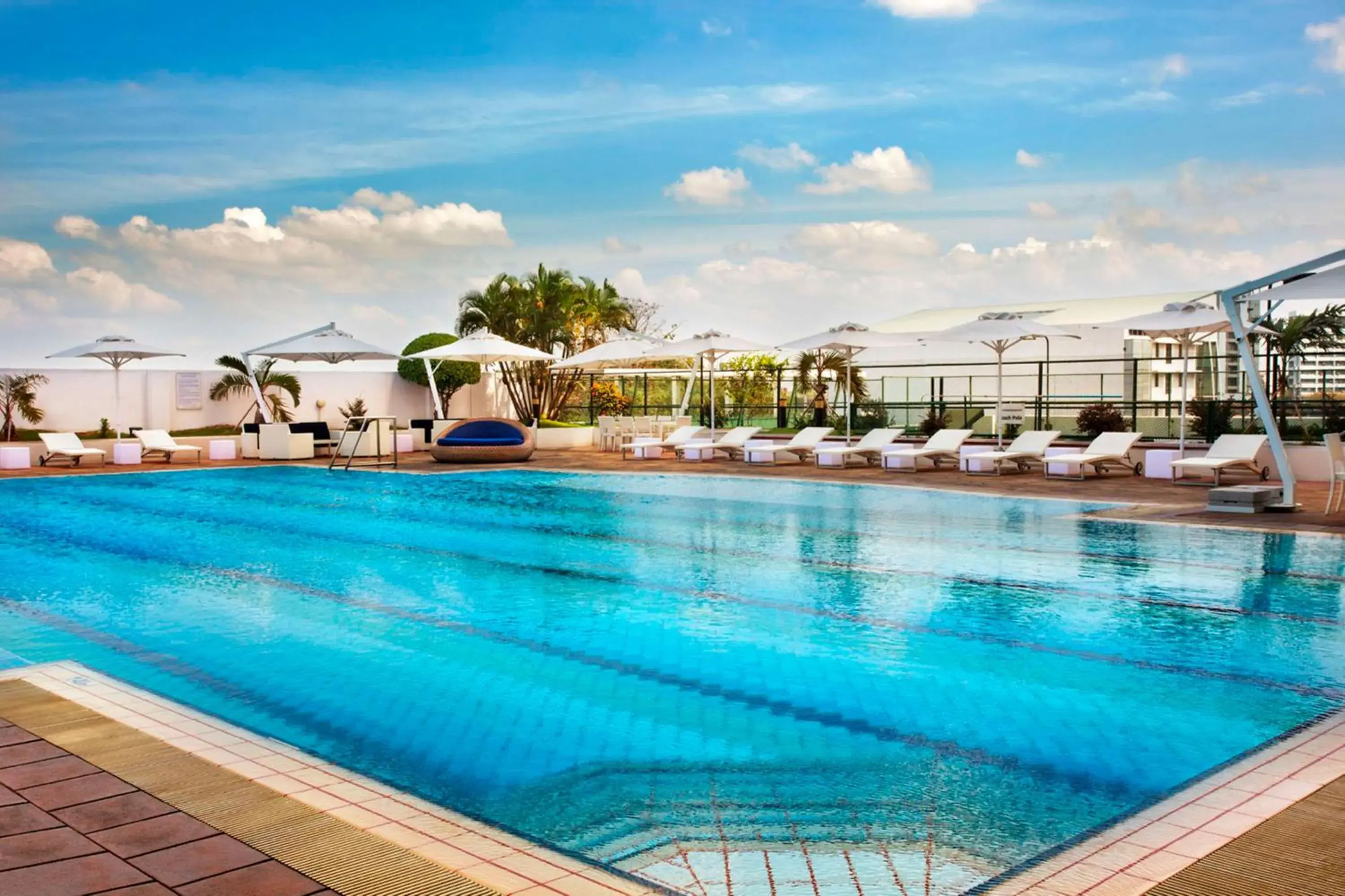 Pool view in Hilton Colombo Residence Pool view in Hilton Colombo Residence