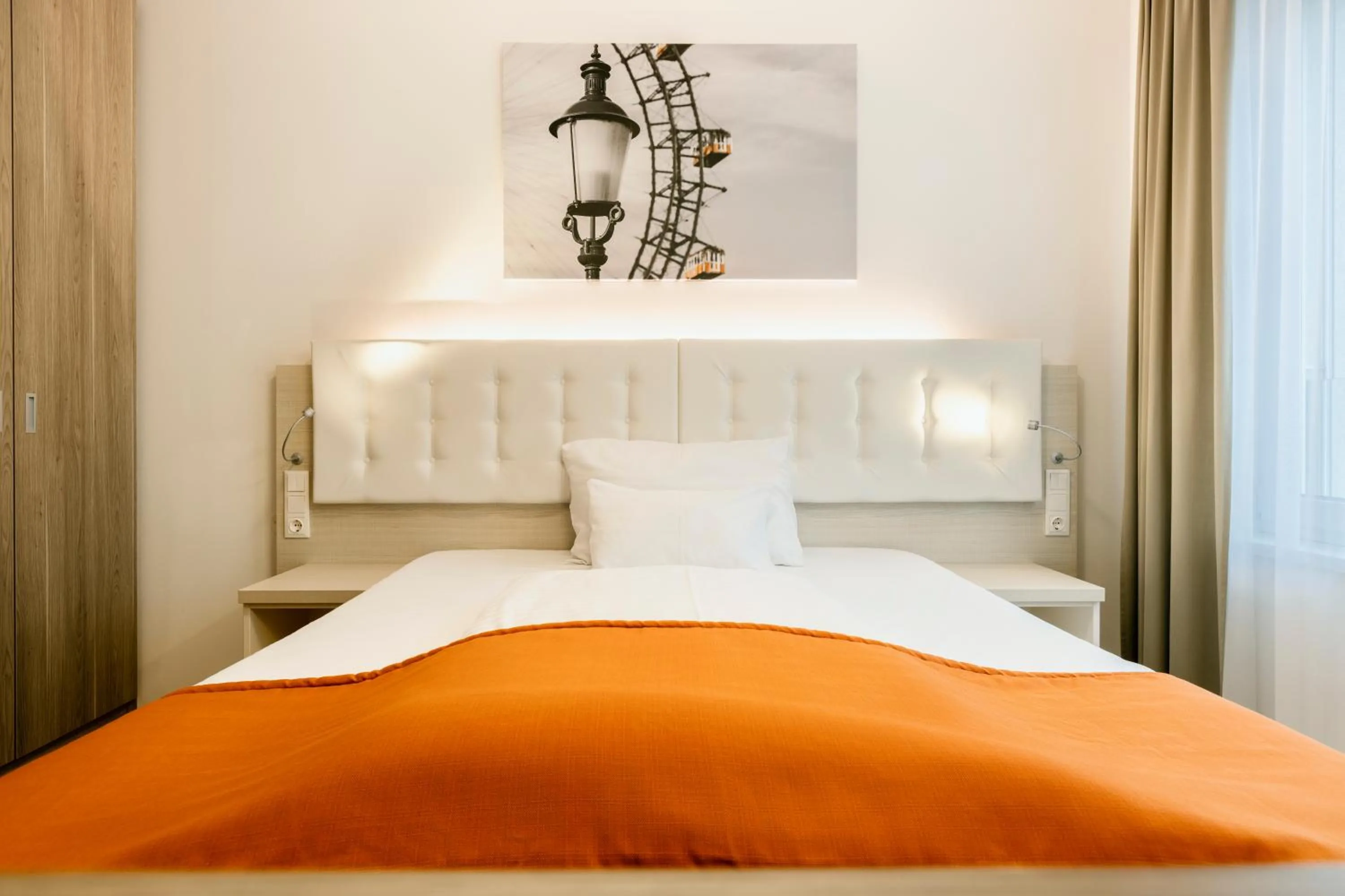 Bed in Oliver Apartments | contactless check-in