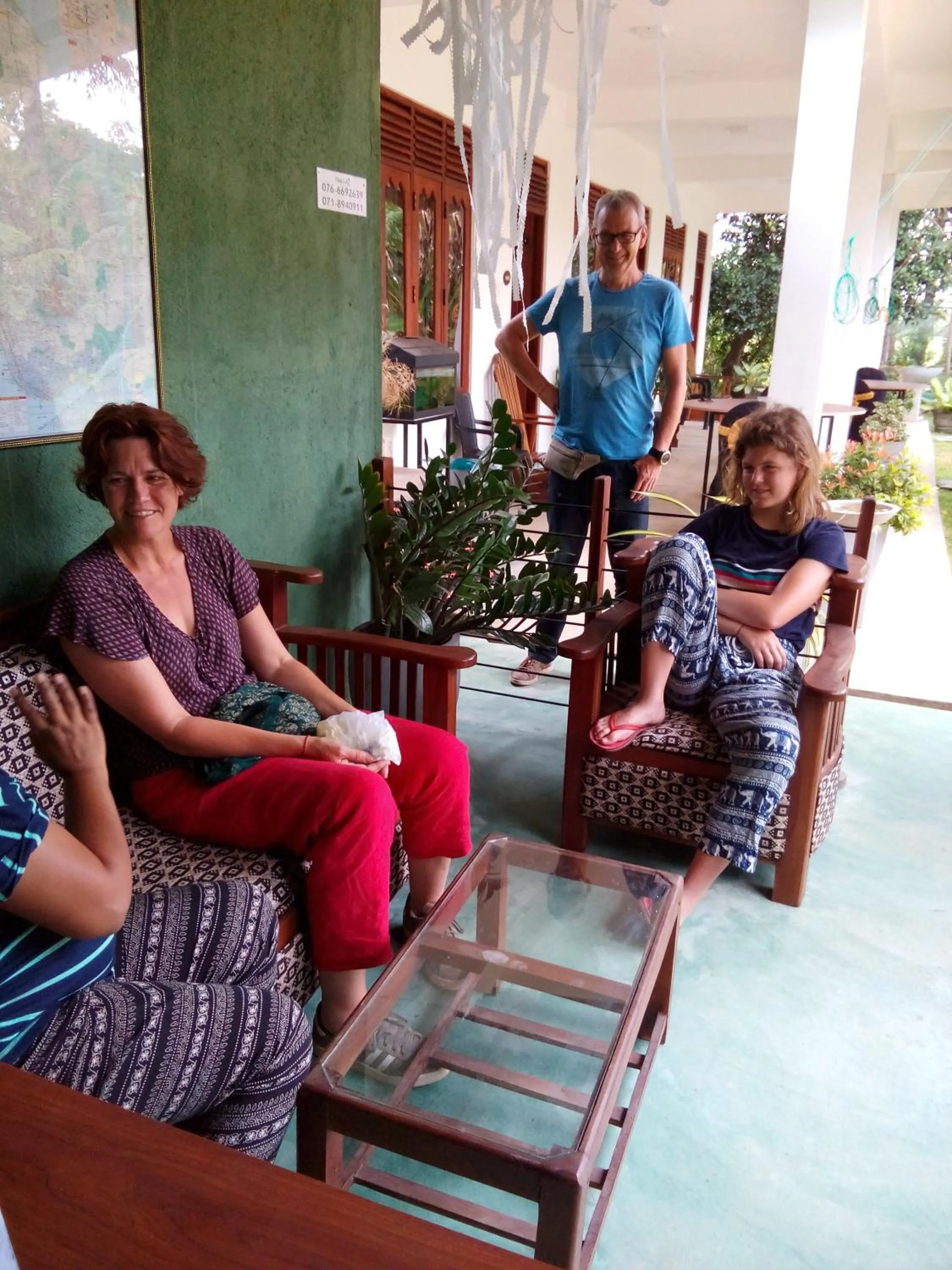 group of guests in Waterway garden