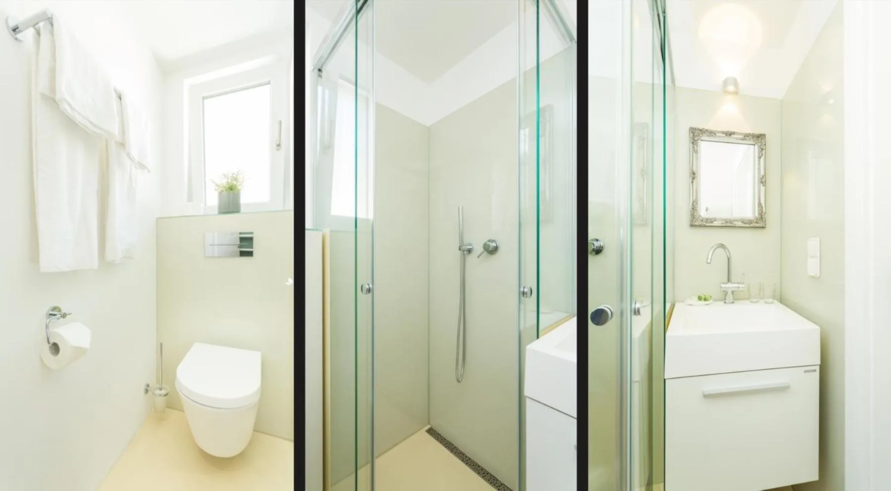 Shower in Room 4 & 5 Apartments