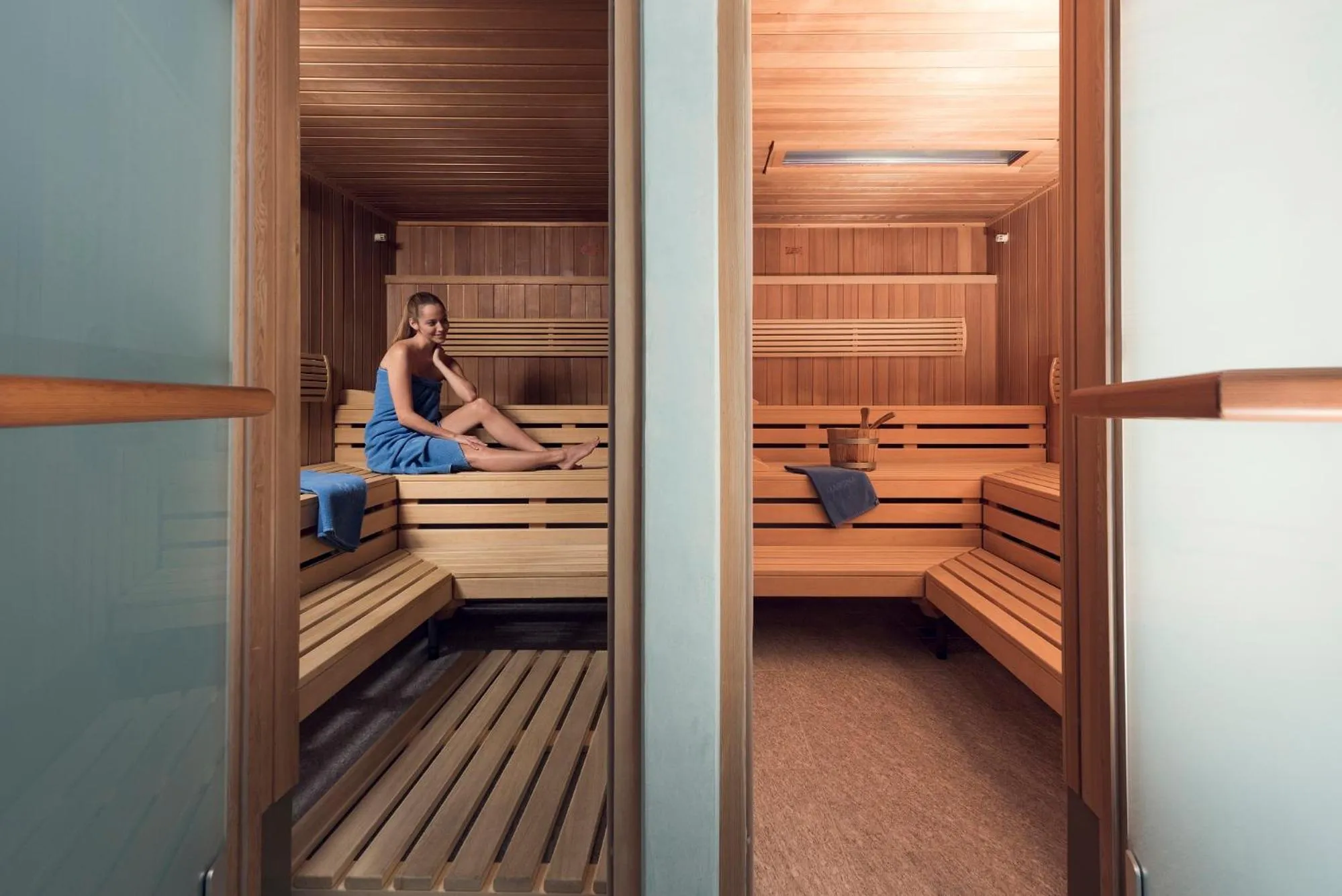 Sauna, Bed in Parkhotel Margna Superior