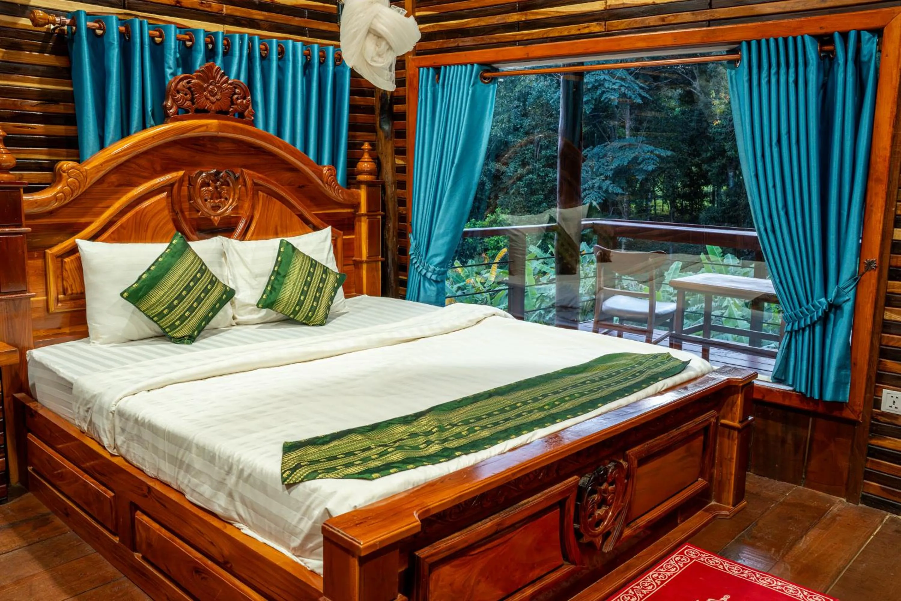 Bed in Greenhouse Retreat