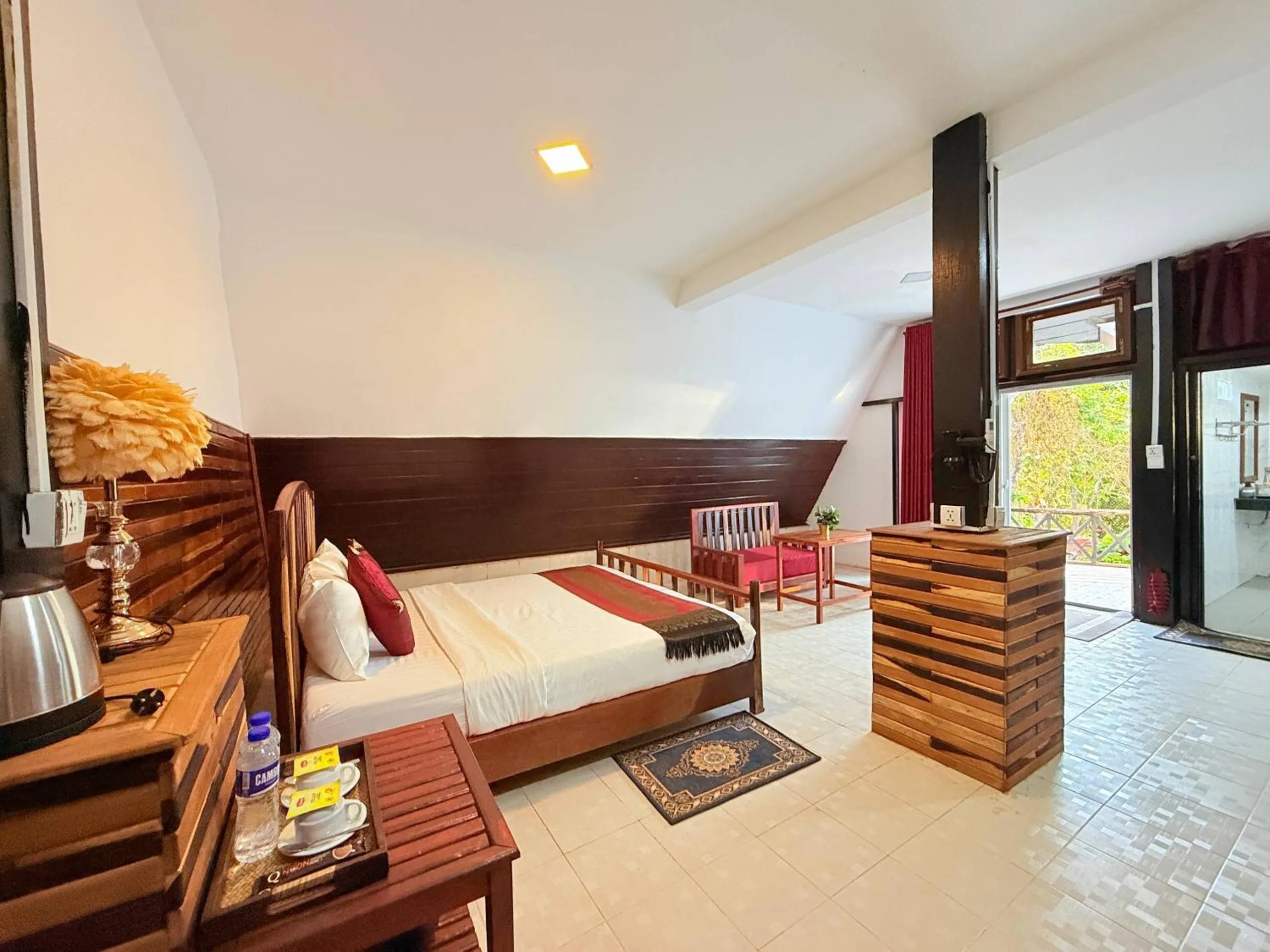 Bed in Greenhouse Retreat