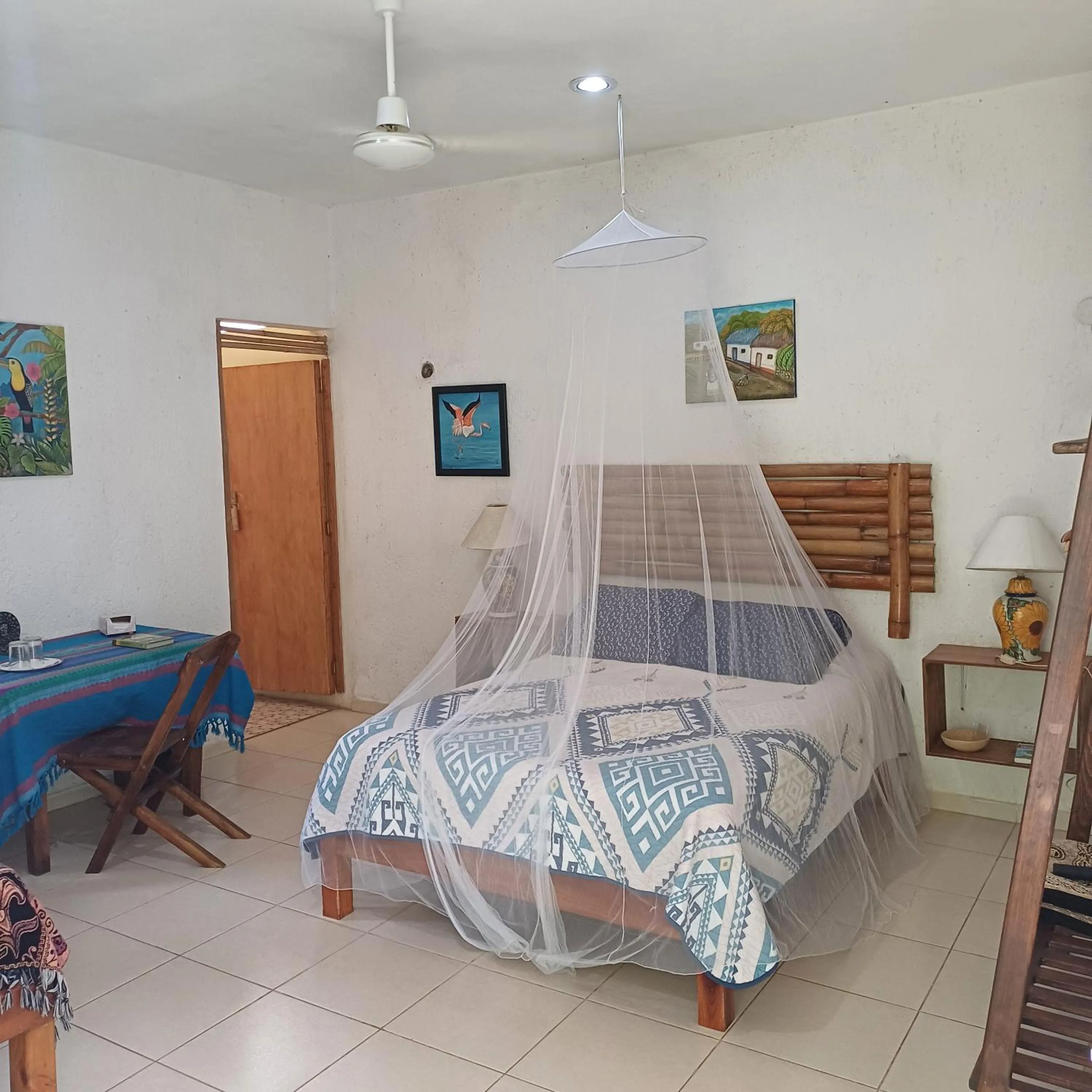Bed in Mayan Bungalow Near Chichén