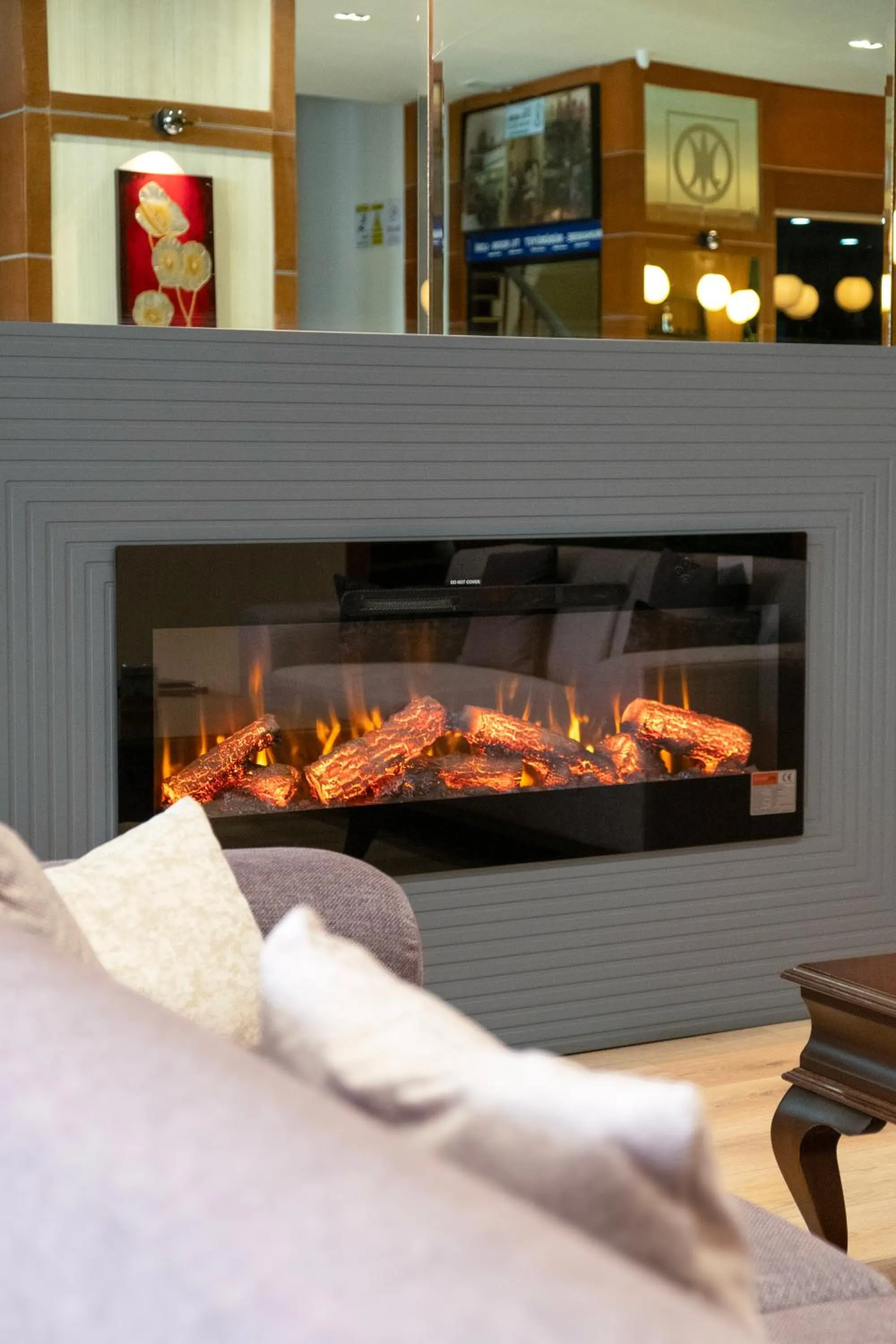 fireplace, Bed in Grand Keskin Otel