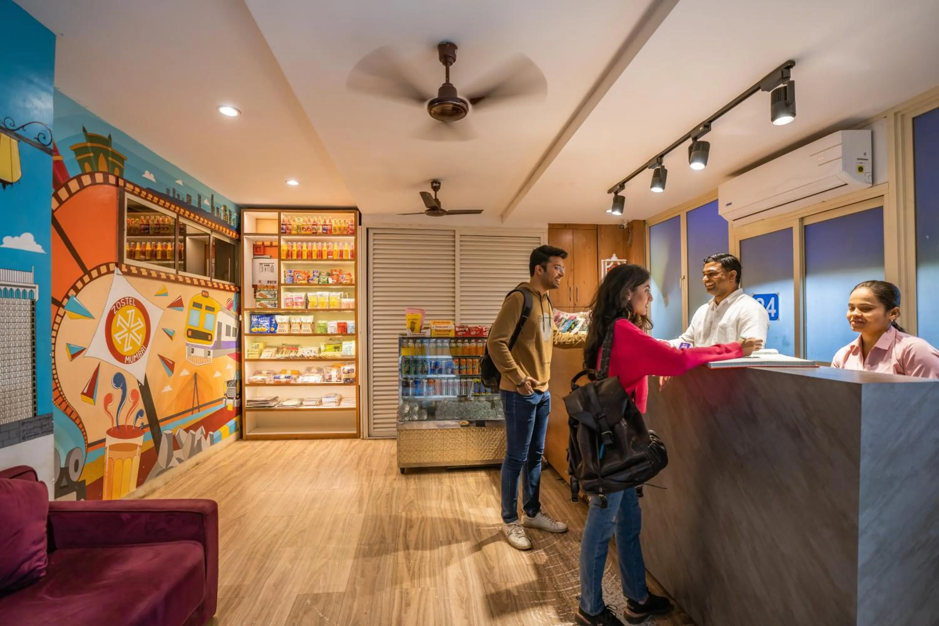 Lobby or reception in Zostel Mumbai