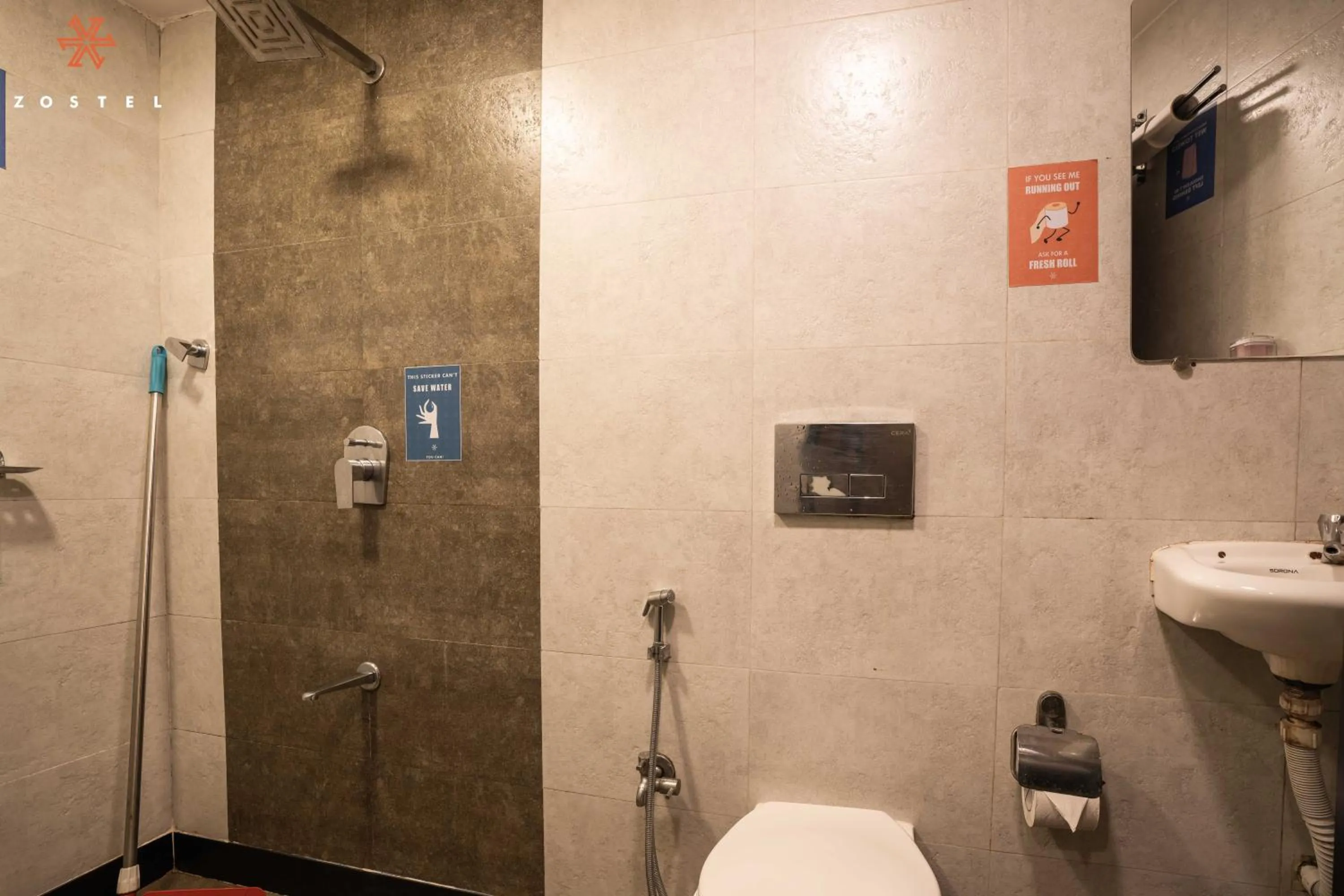 Bathroom in Zostel Mumbai