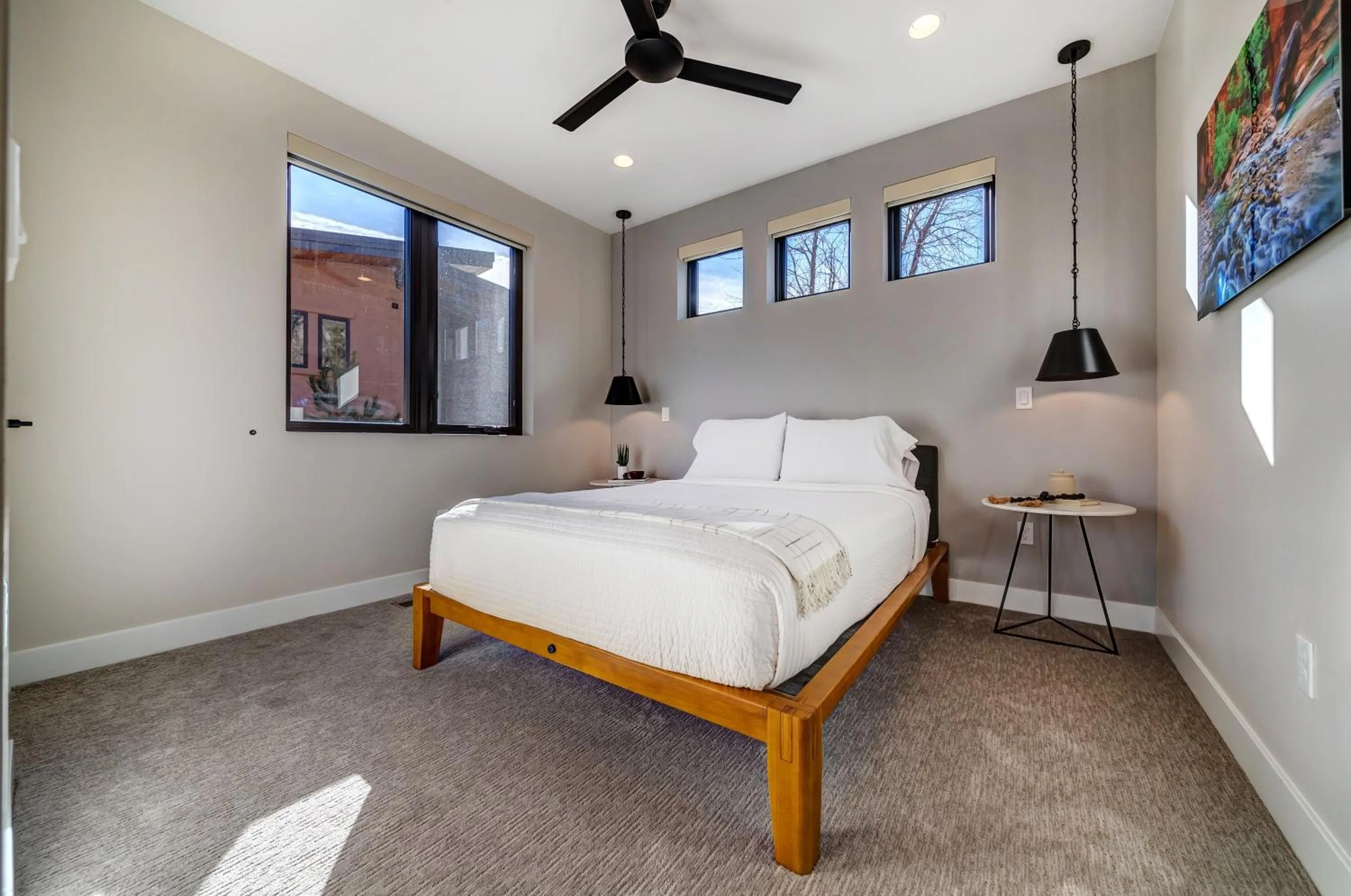 Bed in LaFave Luxury Rentals at Zion