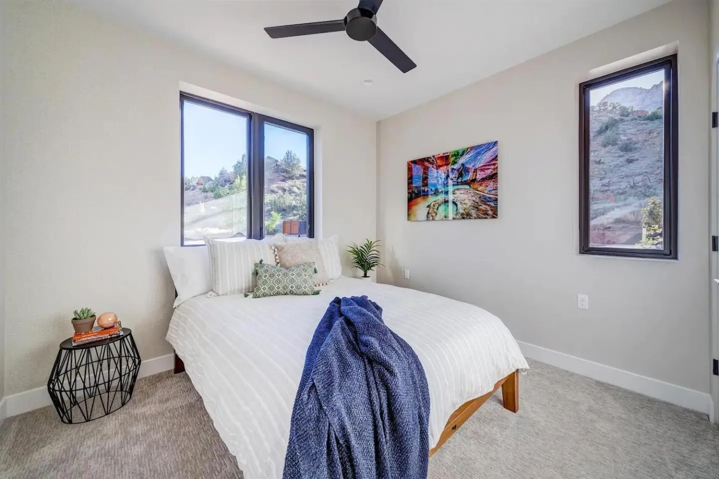 Bed in LaFave Luxury Rentals at Zion