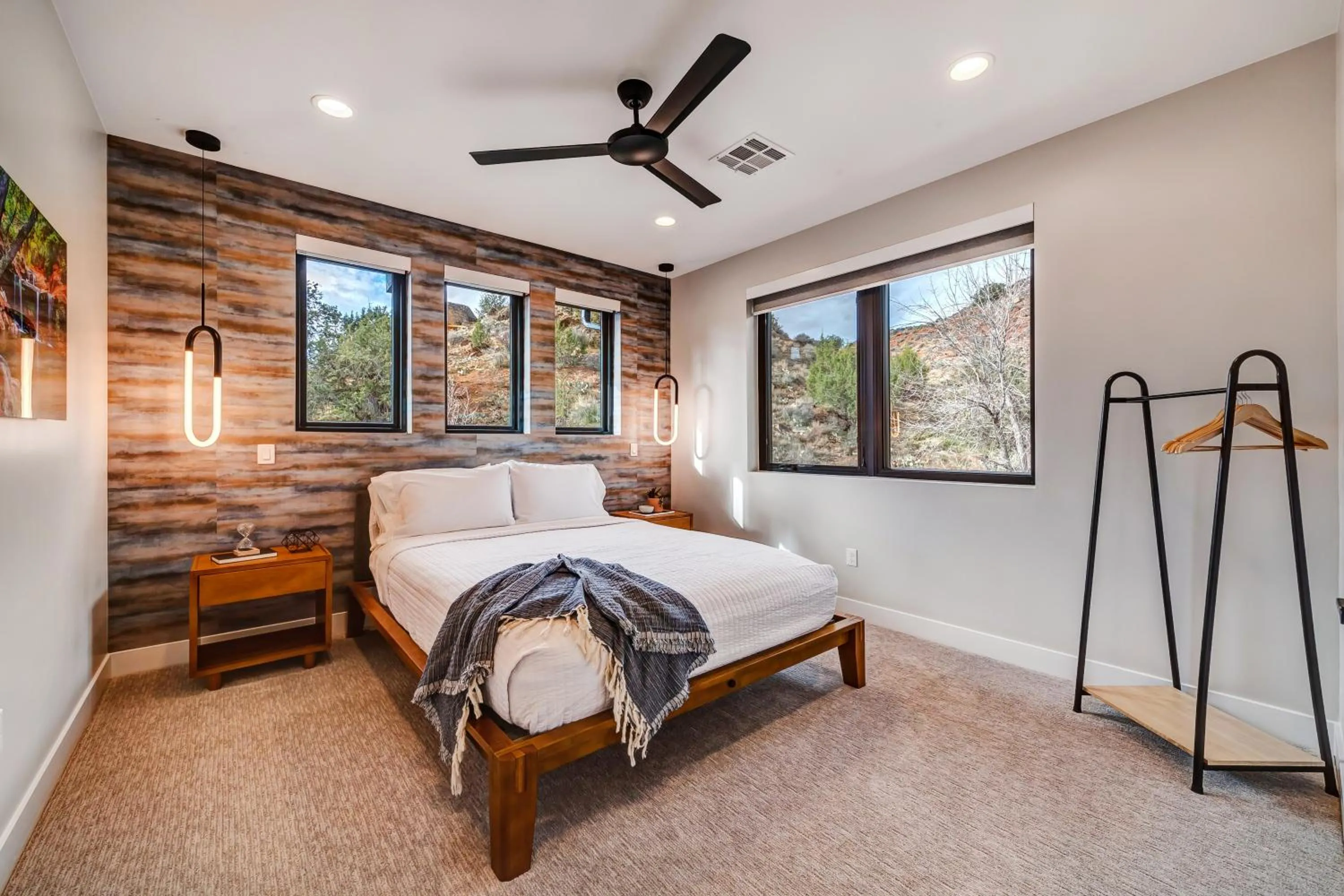 Bed in LaFave Luxury Rentals at Zion