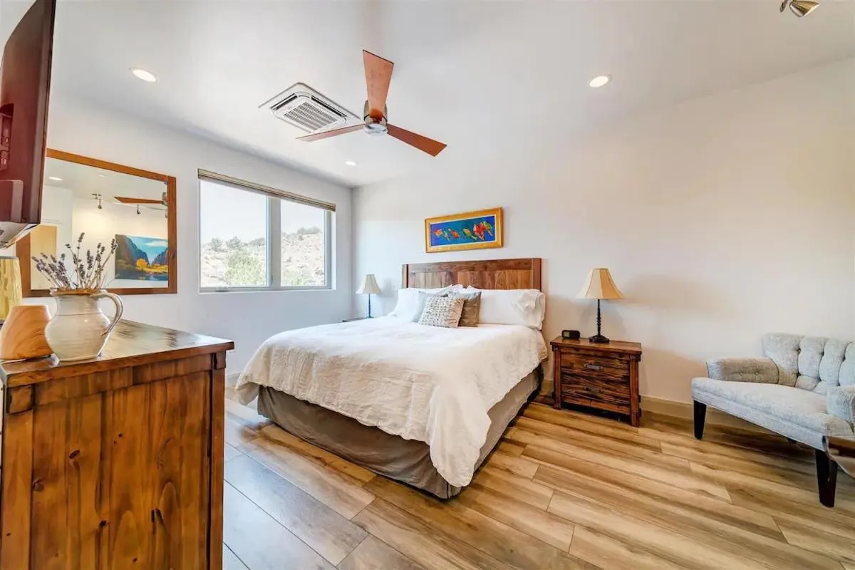 Bed in LaFave Luxury Rentals at Zion