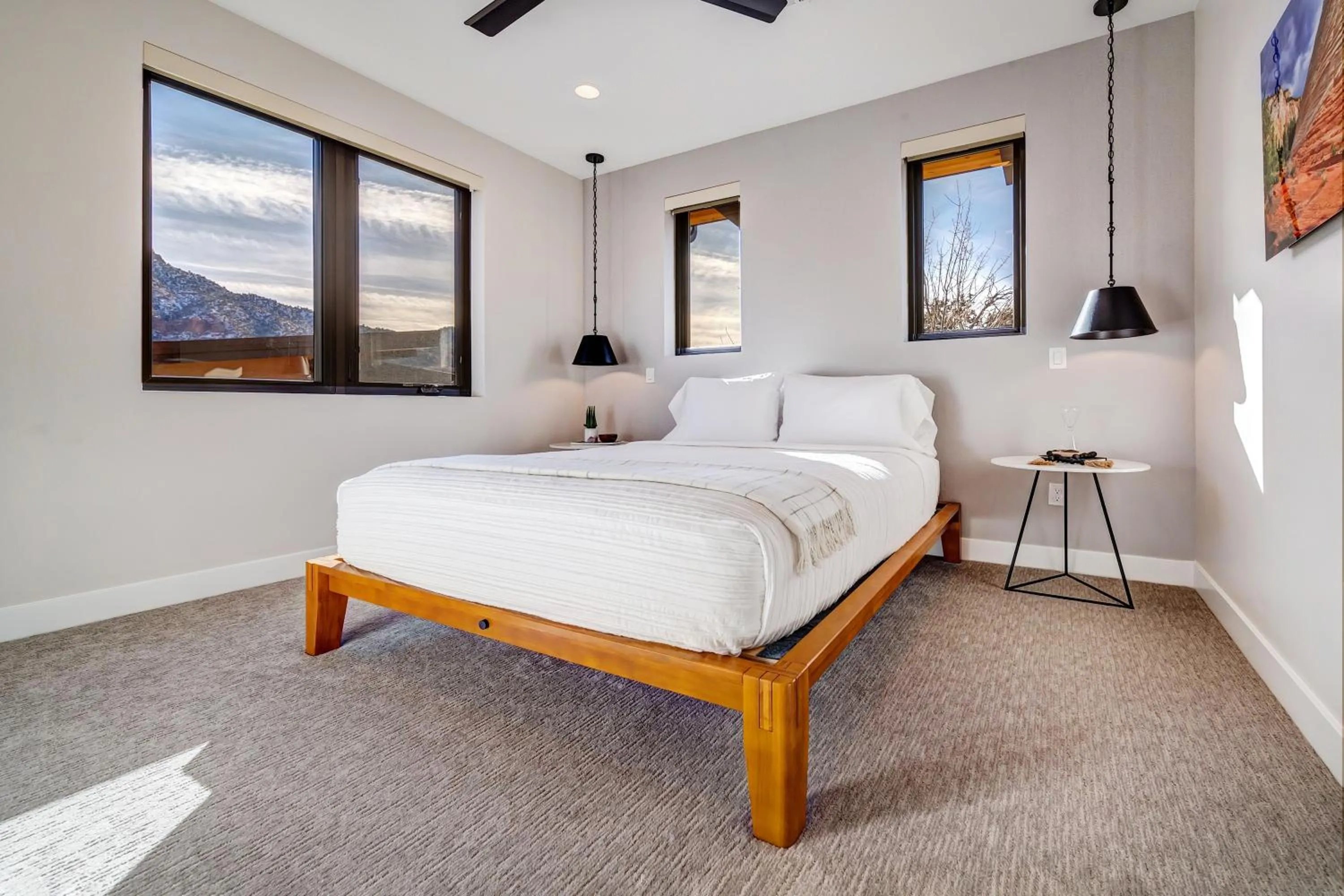 Bed in LaFave Luxury Rentals at Zion