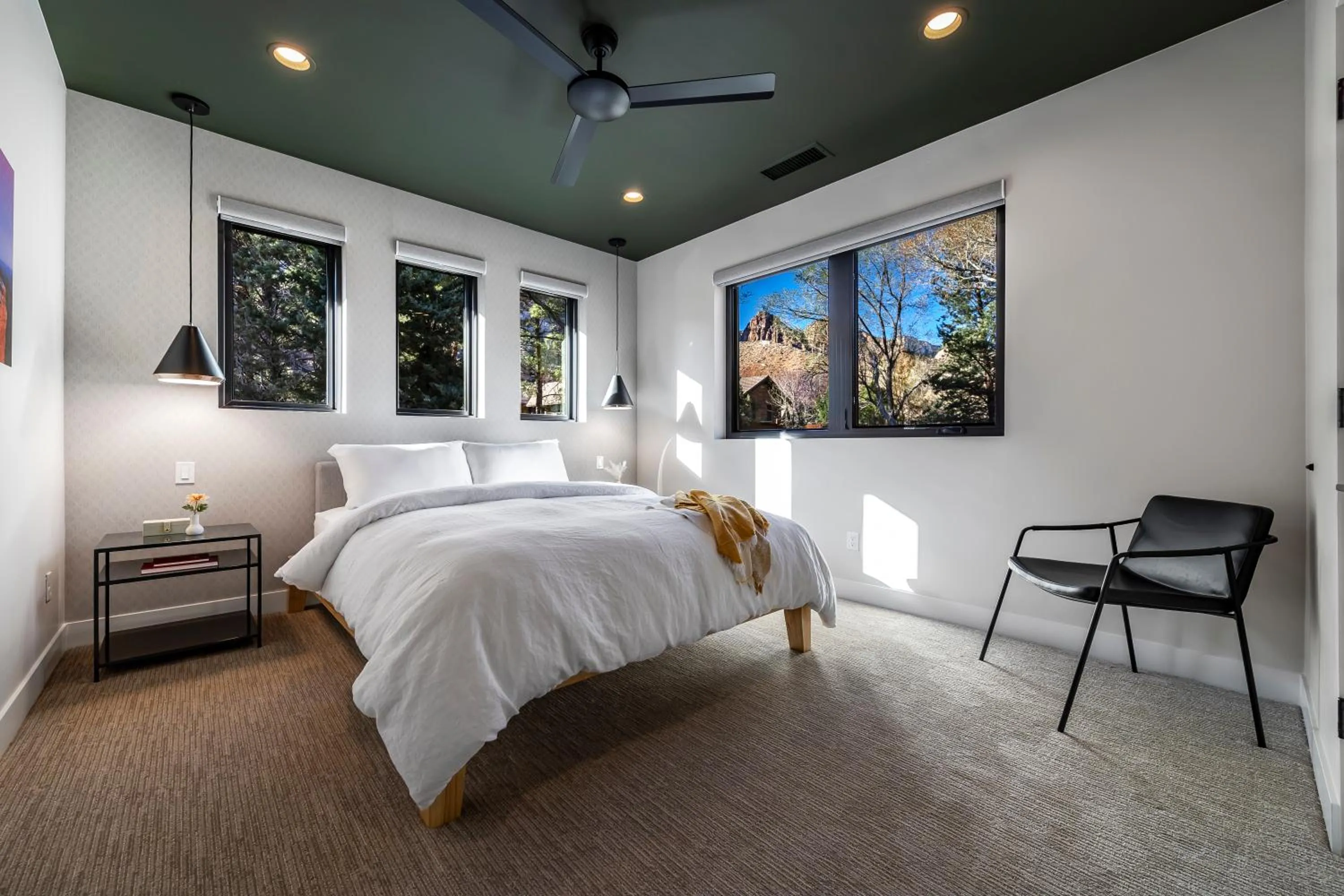 Bed in LaFave Luxury Rentals at Zion