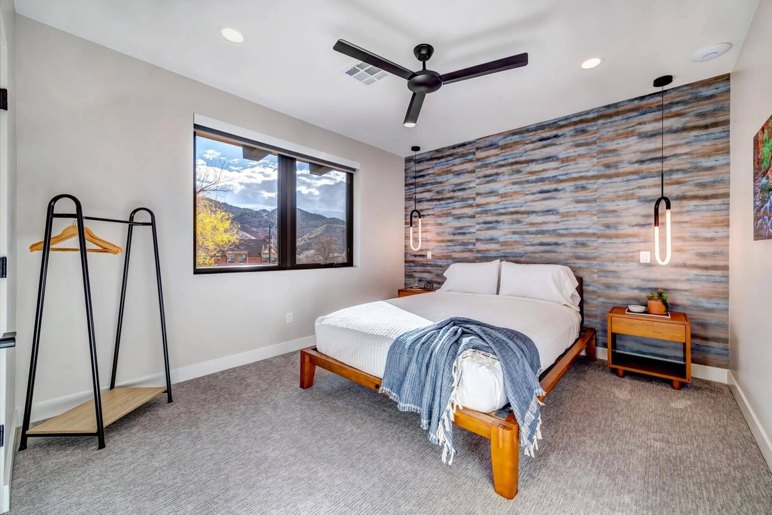Bed in LaFave Luxury Rentals at Zion