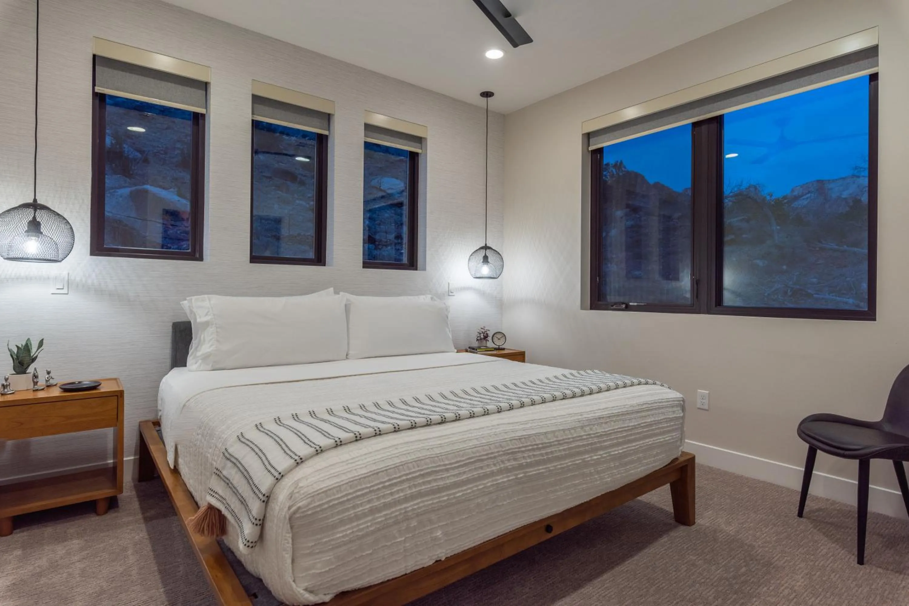 Bed in LaFave Luxury Rentals at Zion