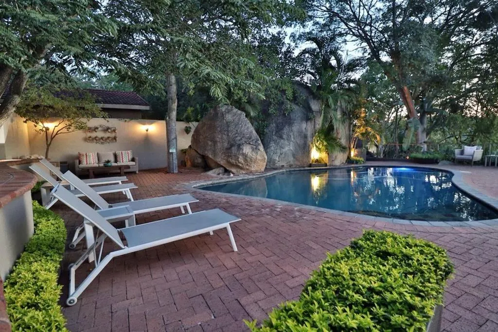 Pool view in La Roca Guest House