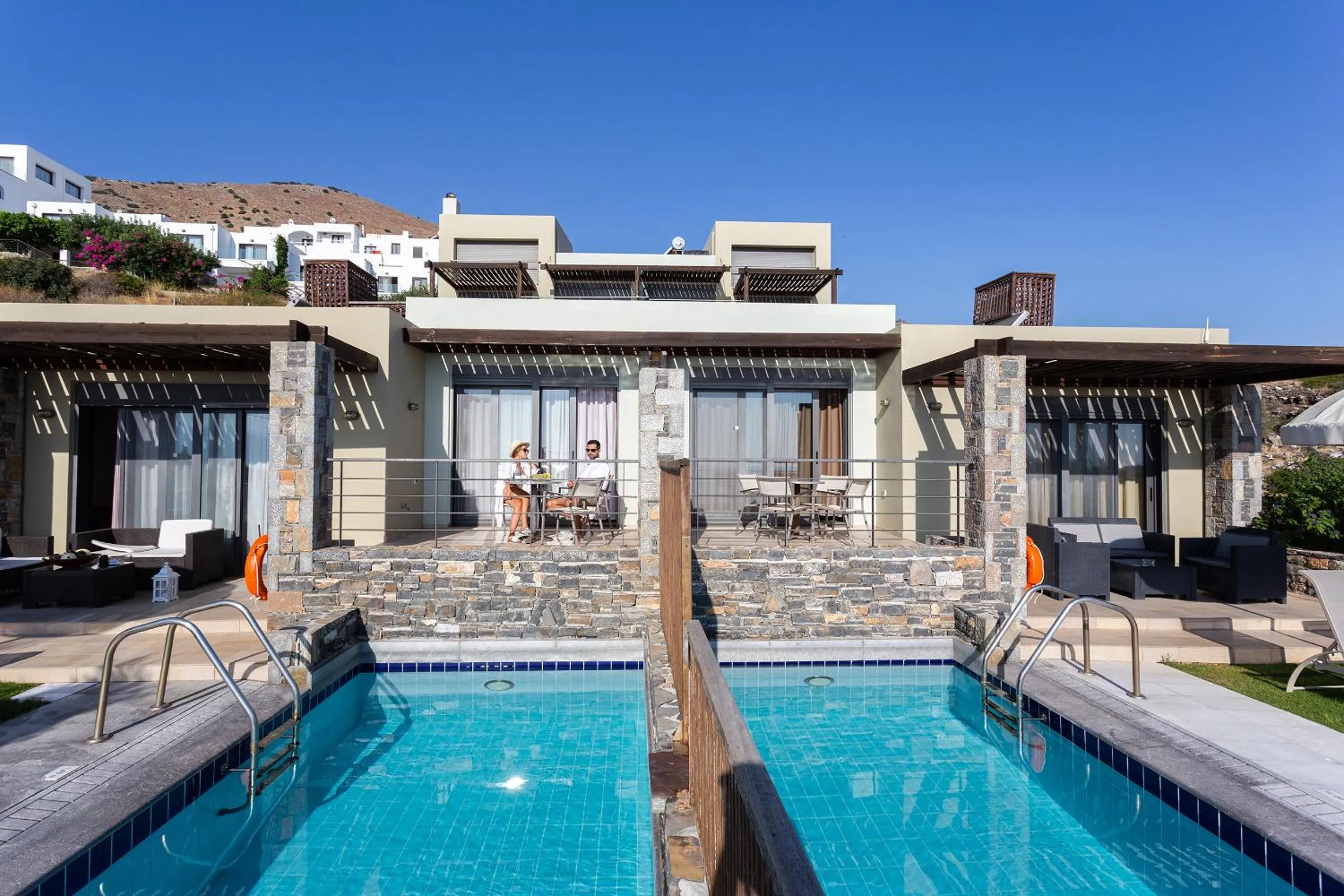 Balcony/Terrace in Elounda Olea Villas And Apartments