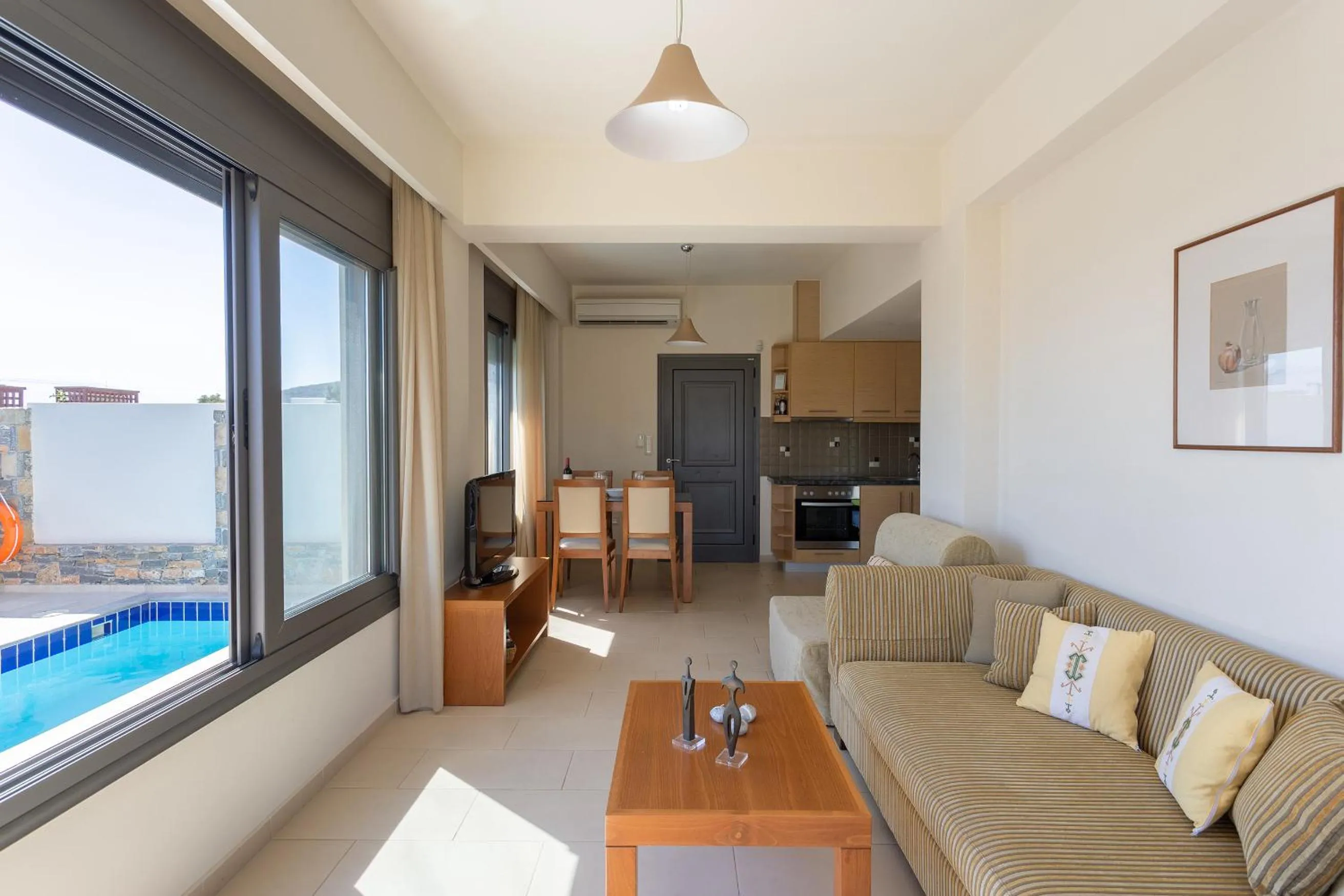 Living room in Elounda Olea Villas And Apartments