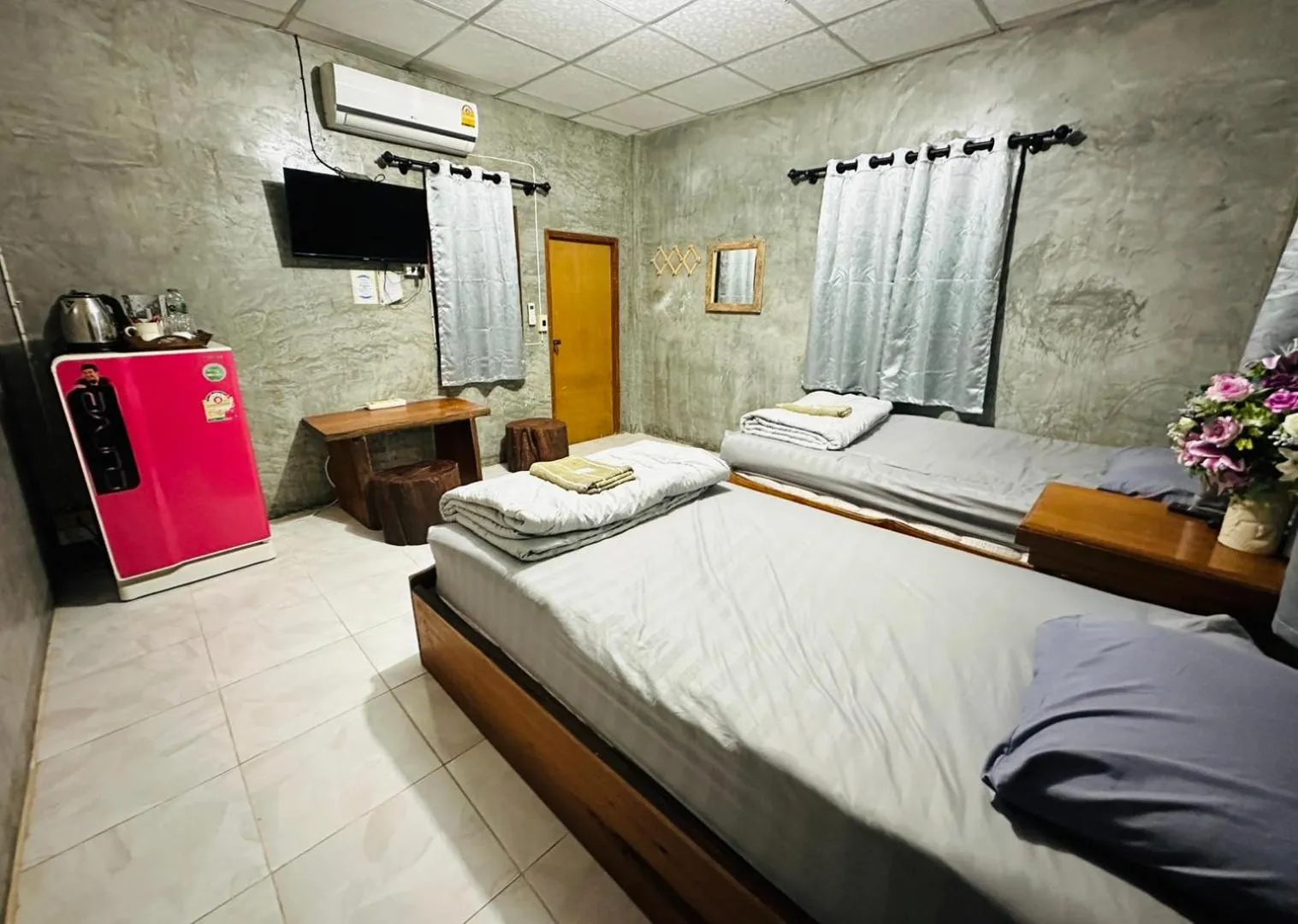 Bed in บ้านภทรพรรณ ขุนยวม แม่ฮ่องสอน PATARAPHAN HOUSE, Khunyuam, Maehongson, Thailand