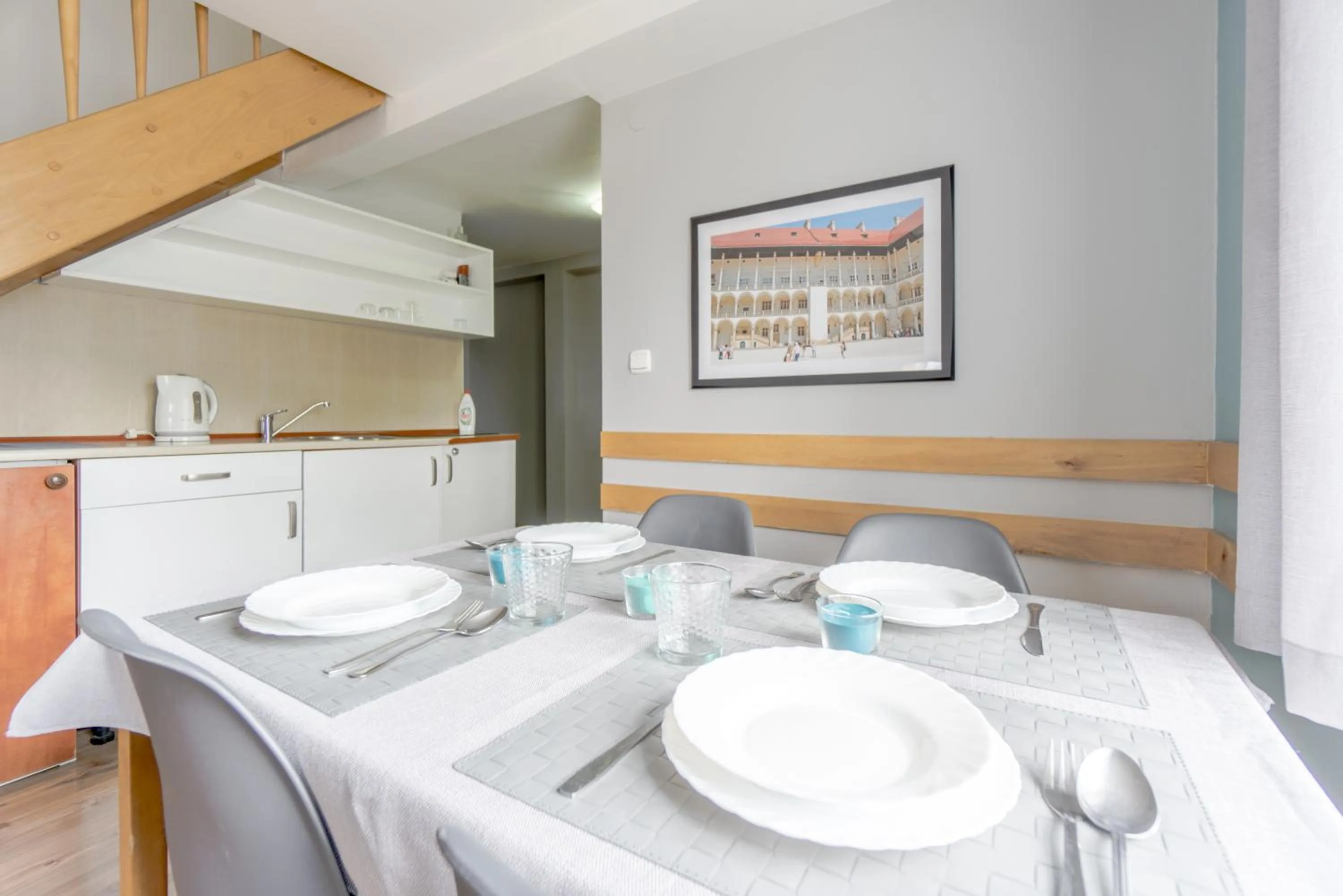 Kitchen or kitchenette in Apartamenty Amber