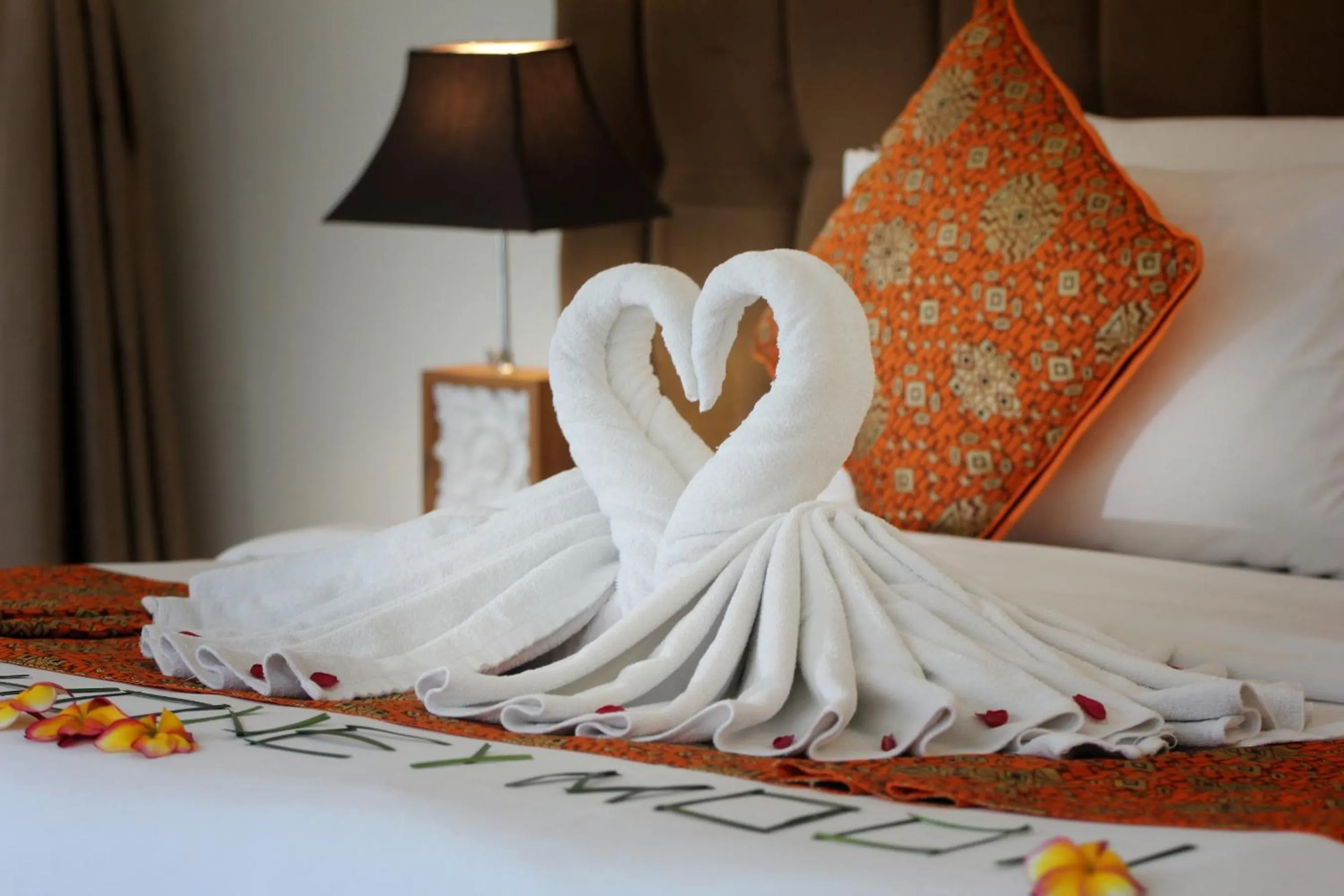 Decorative detail, Bed in Putri Ayu Cottages