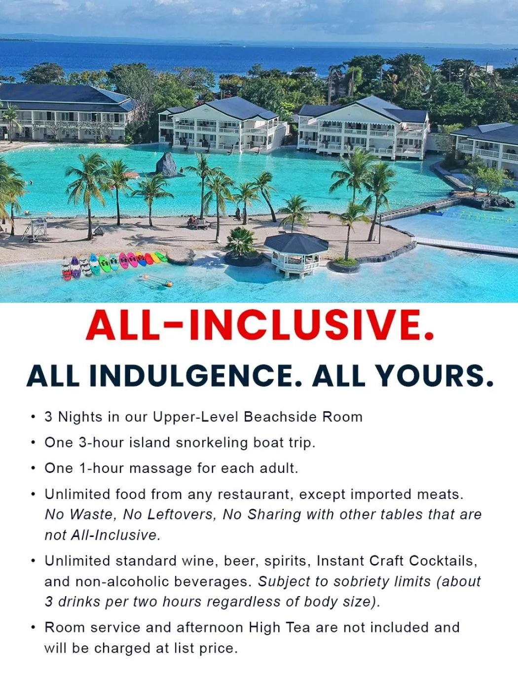 Restaurant/places to eat in Plantation Bay a Real Resort with a Real Spa