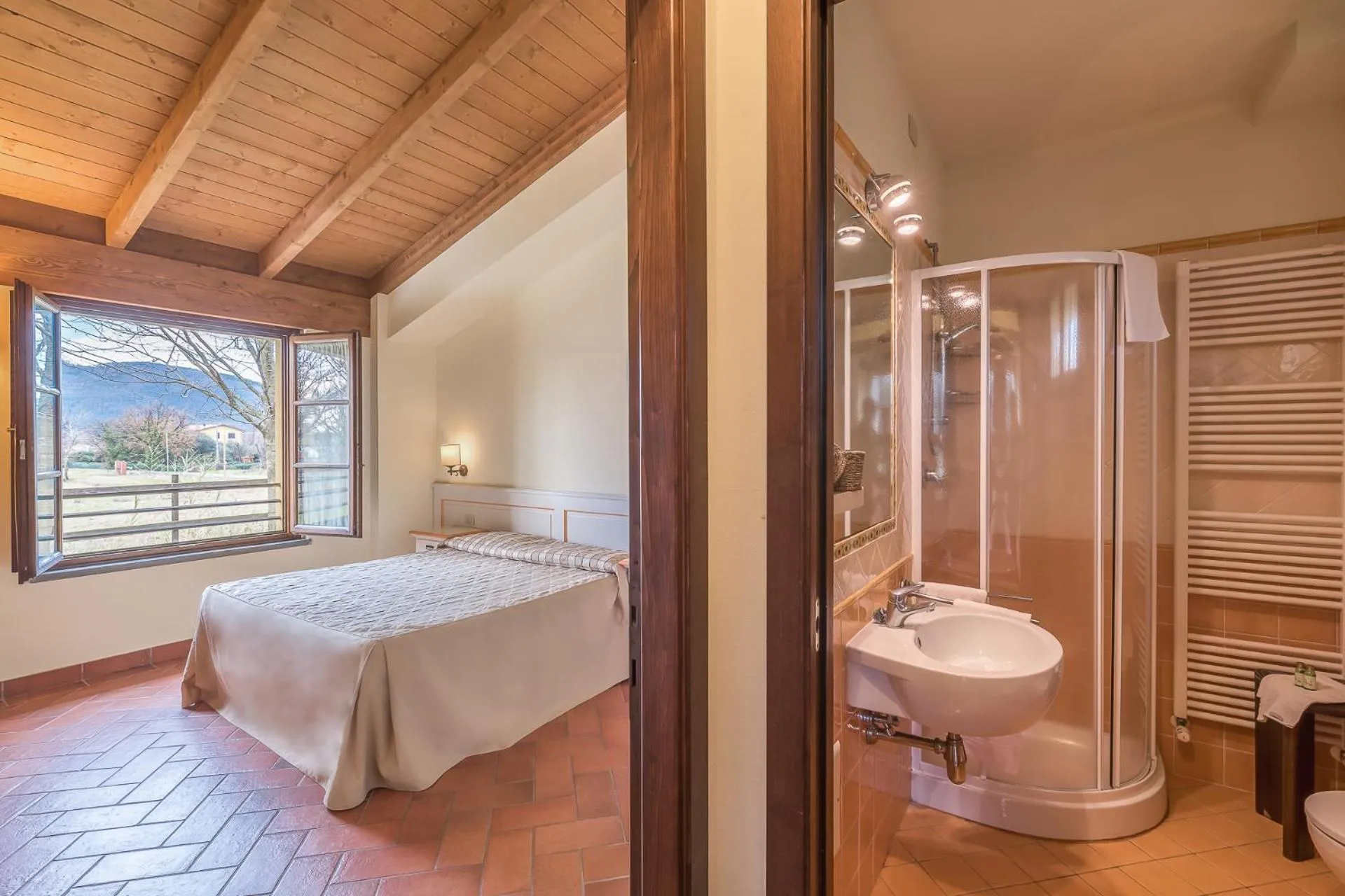 Bathroom, Bed in Antico Casale