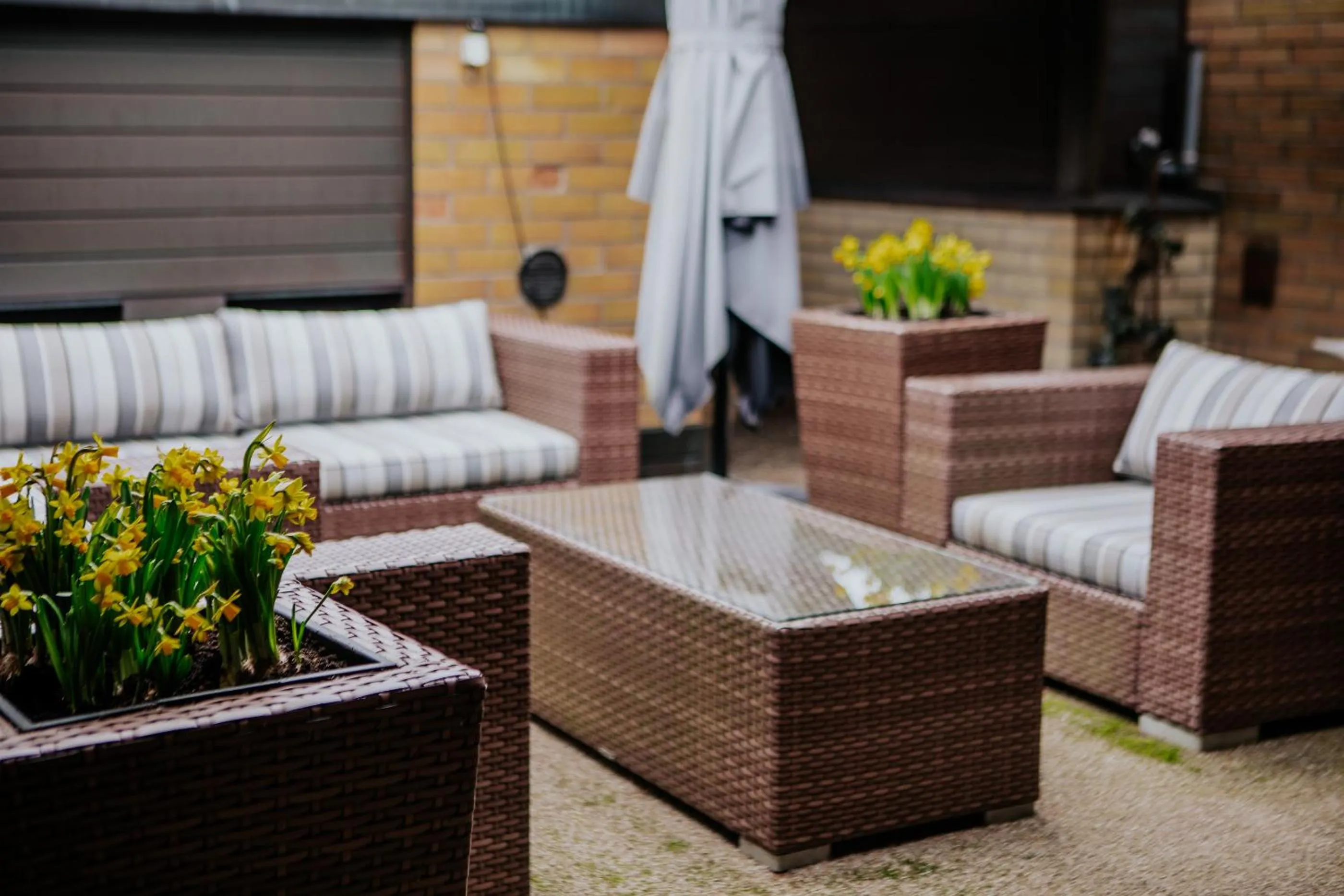 Patio in Hotel Fjalar