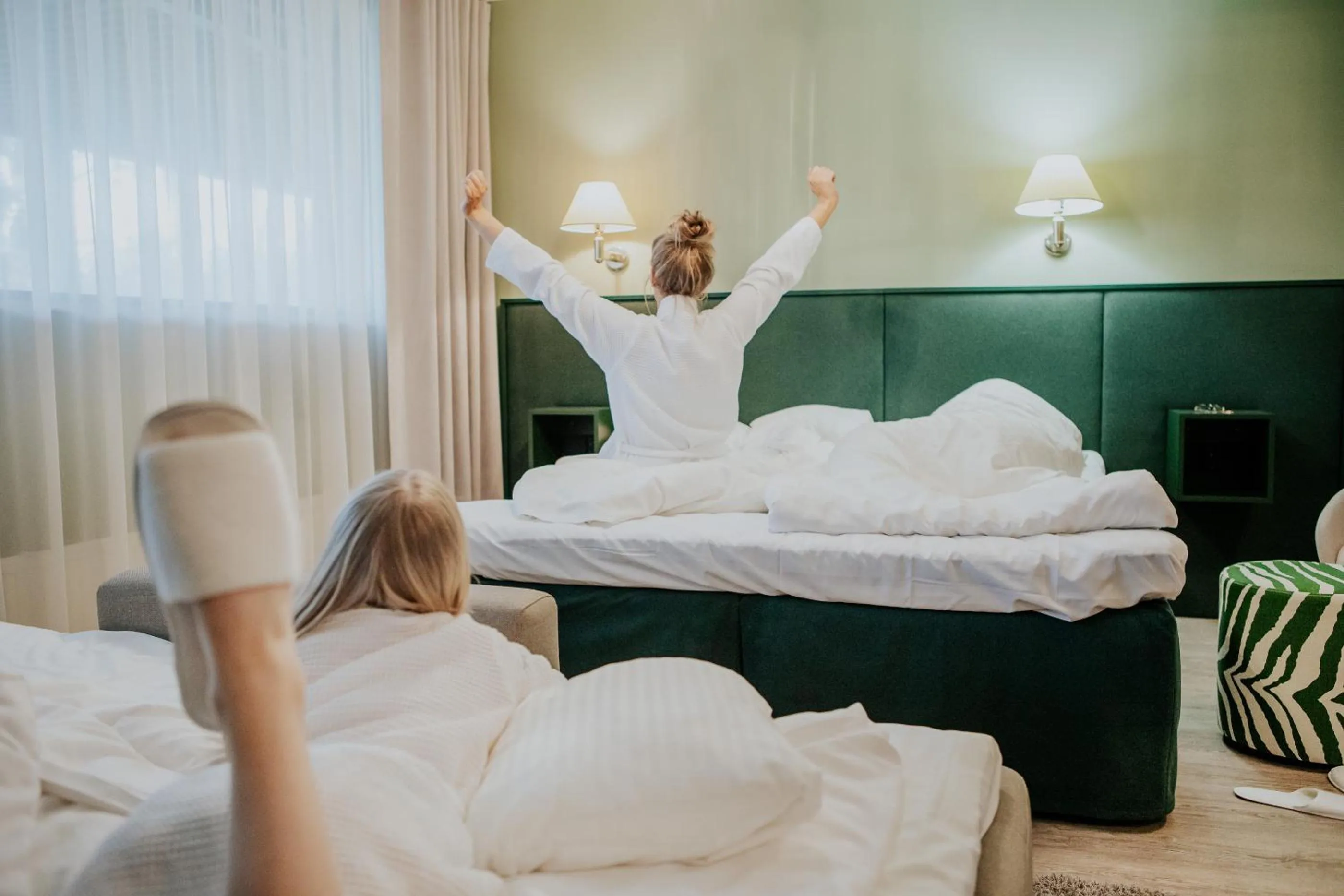 People, Bed in Hotel Fjalar