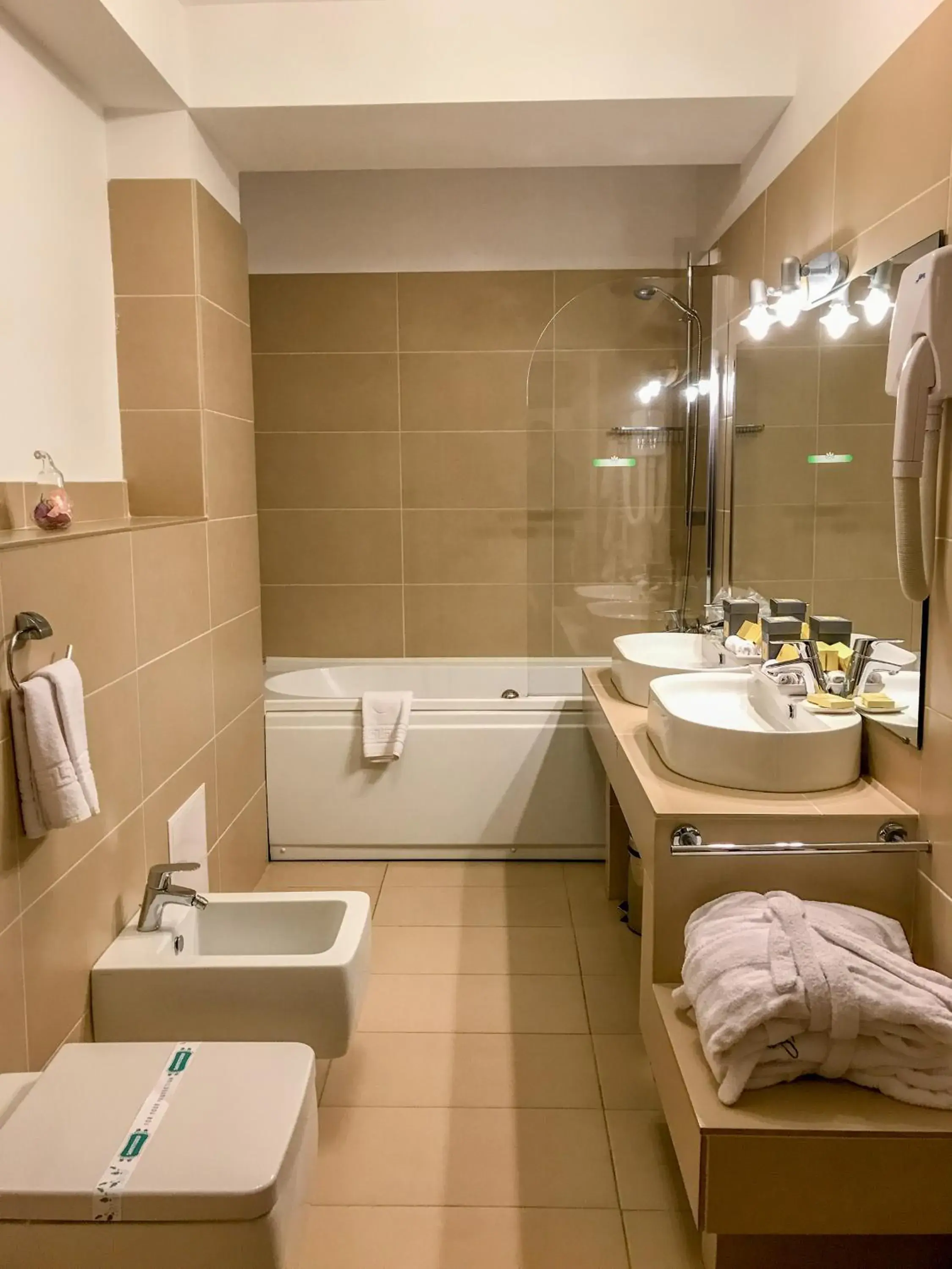 Bathroom in Hotel Satu Mare City Bathroom in Hotel Satu Mare City
