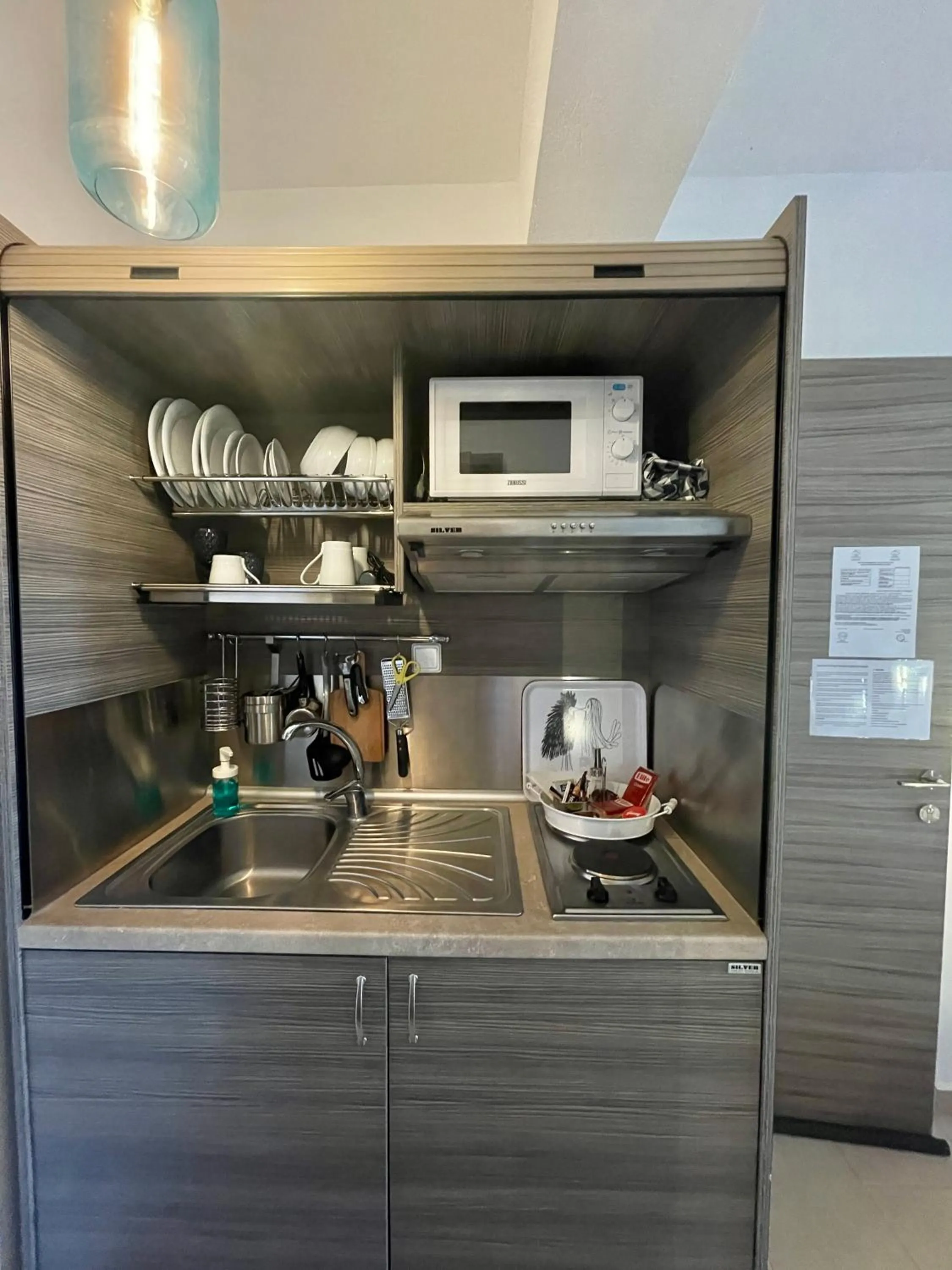 kitchen in Koumaros Aparthotel