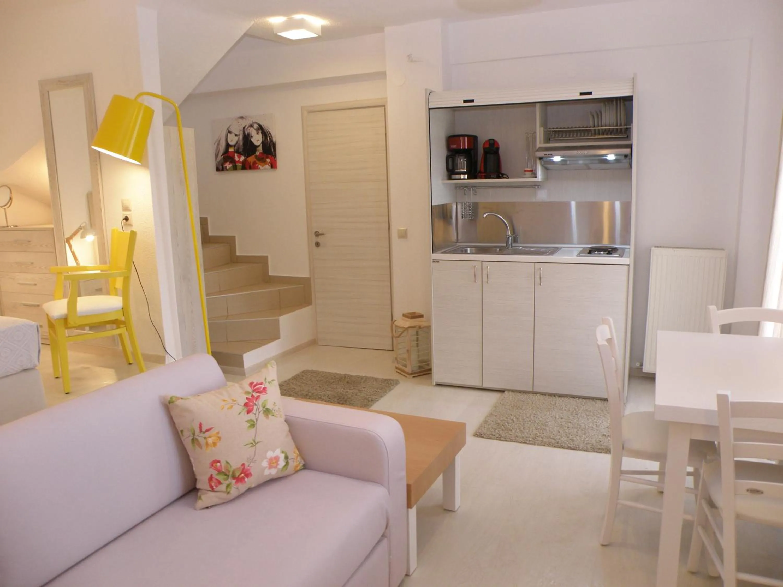 Kitchen or kitchenette in Koumaros Aparthotel