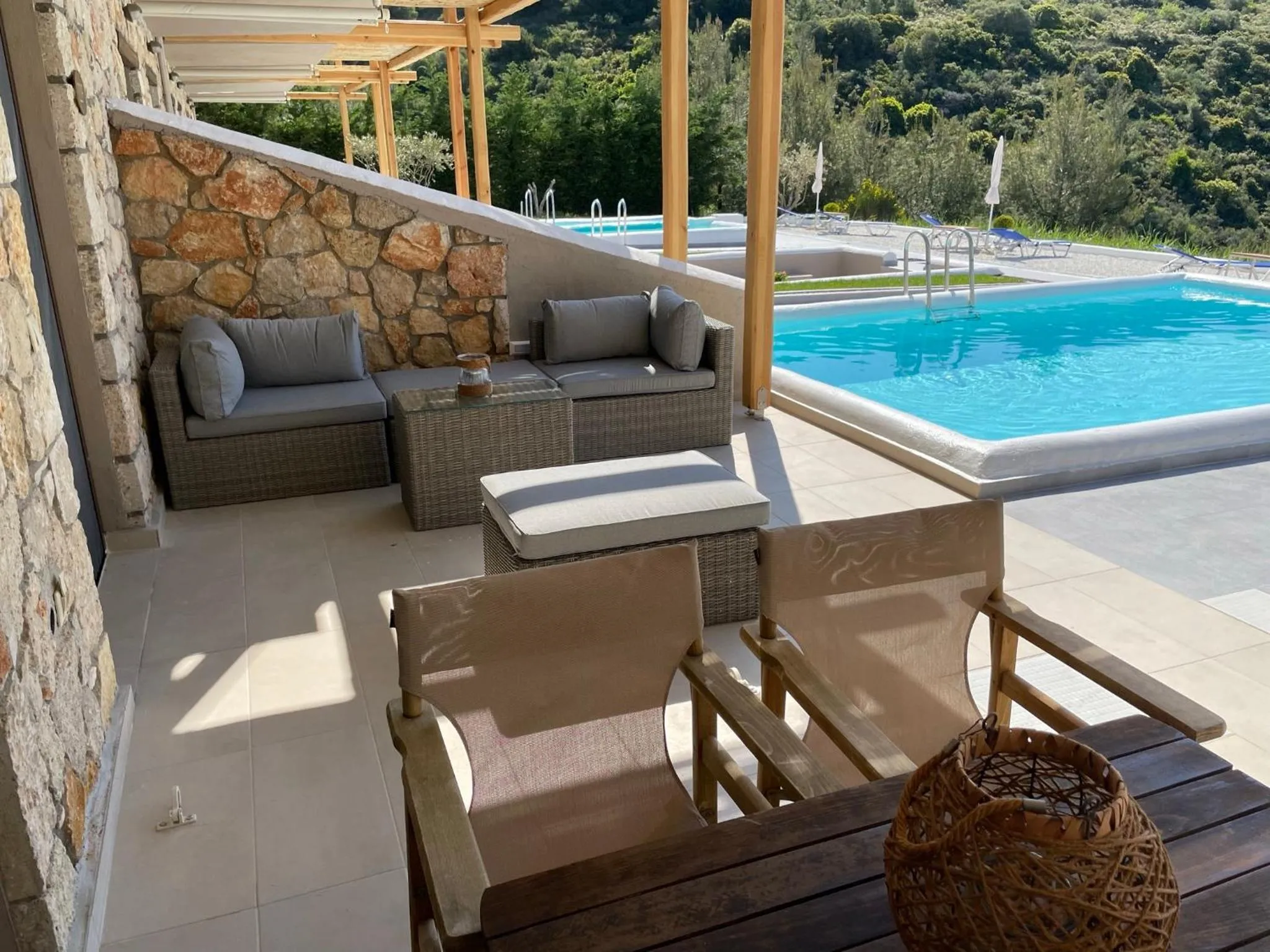 Patio in Koumaros Aparthotel
