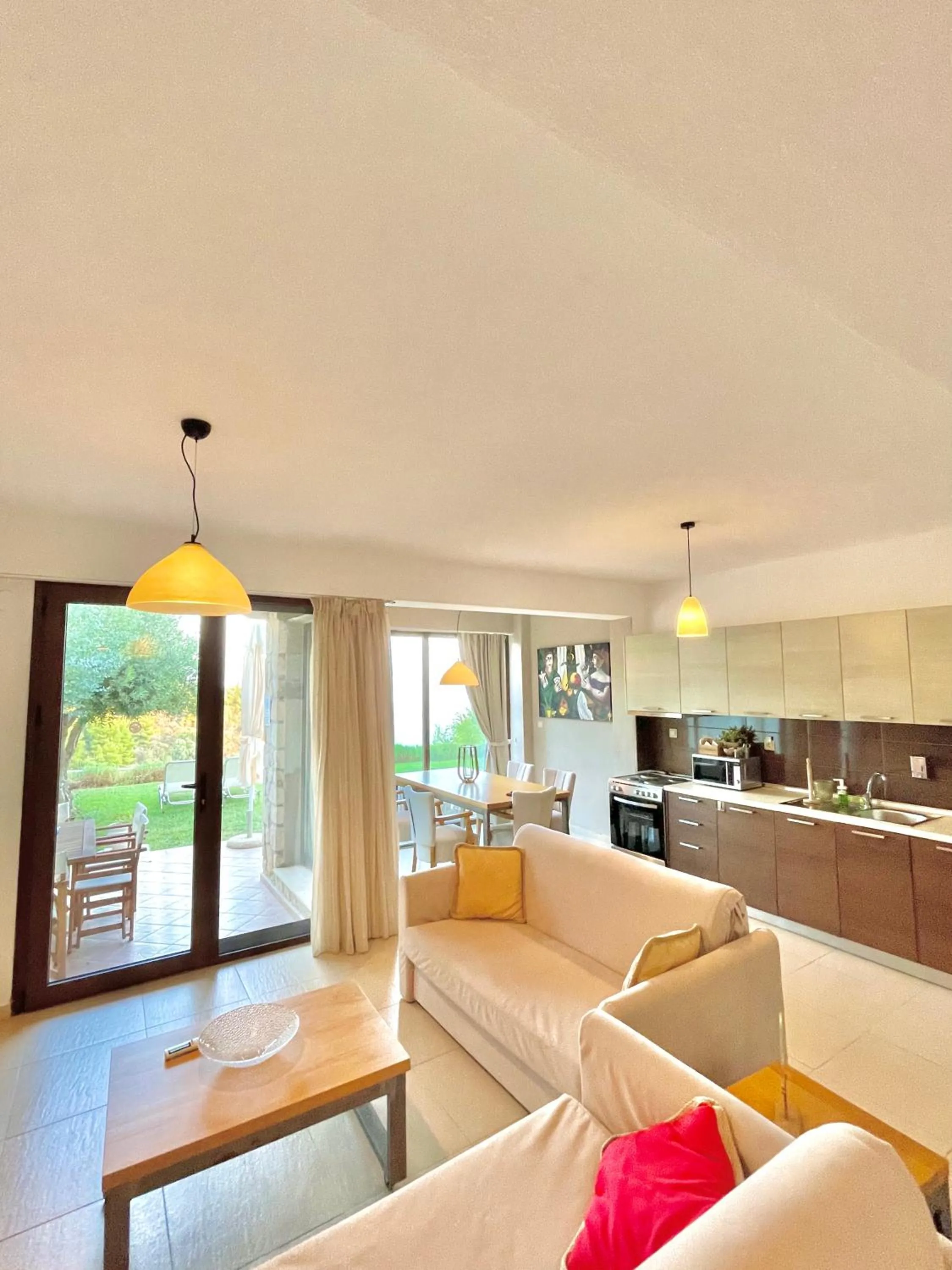 Kitchen or kitchenette in Koumaros Aparthotel