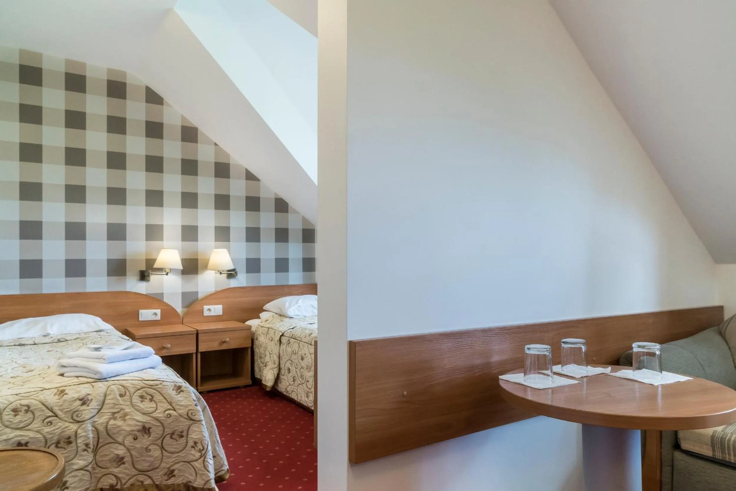 Bed in Hotel Karczówka