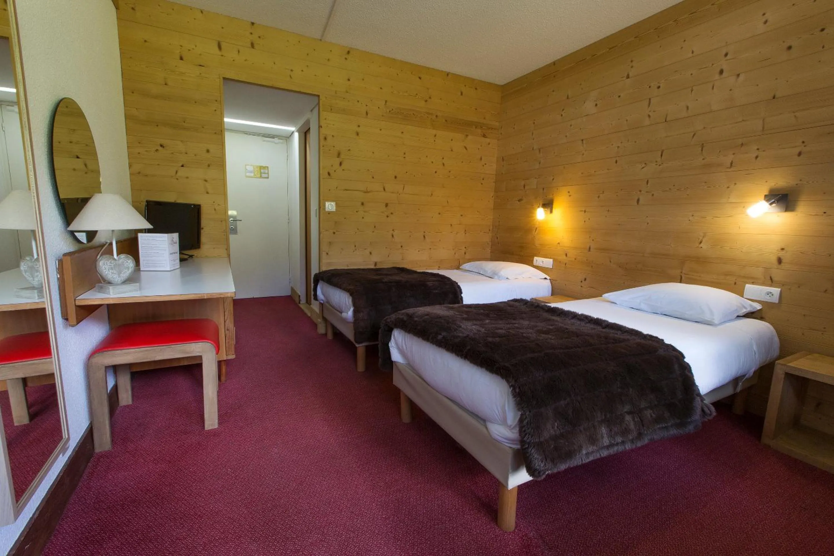 Bed in Hotel Le Druos