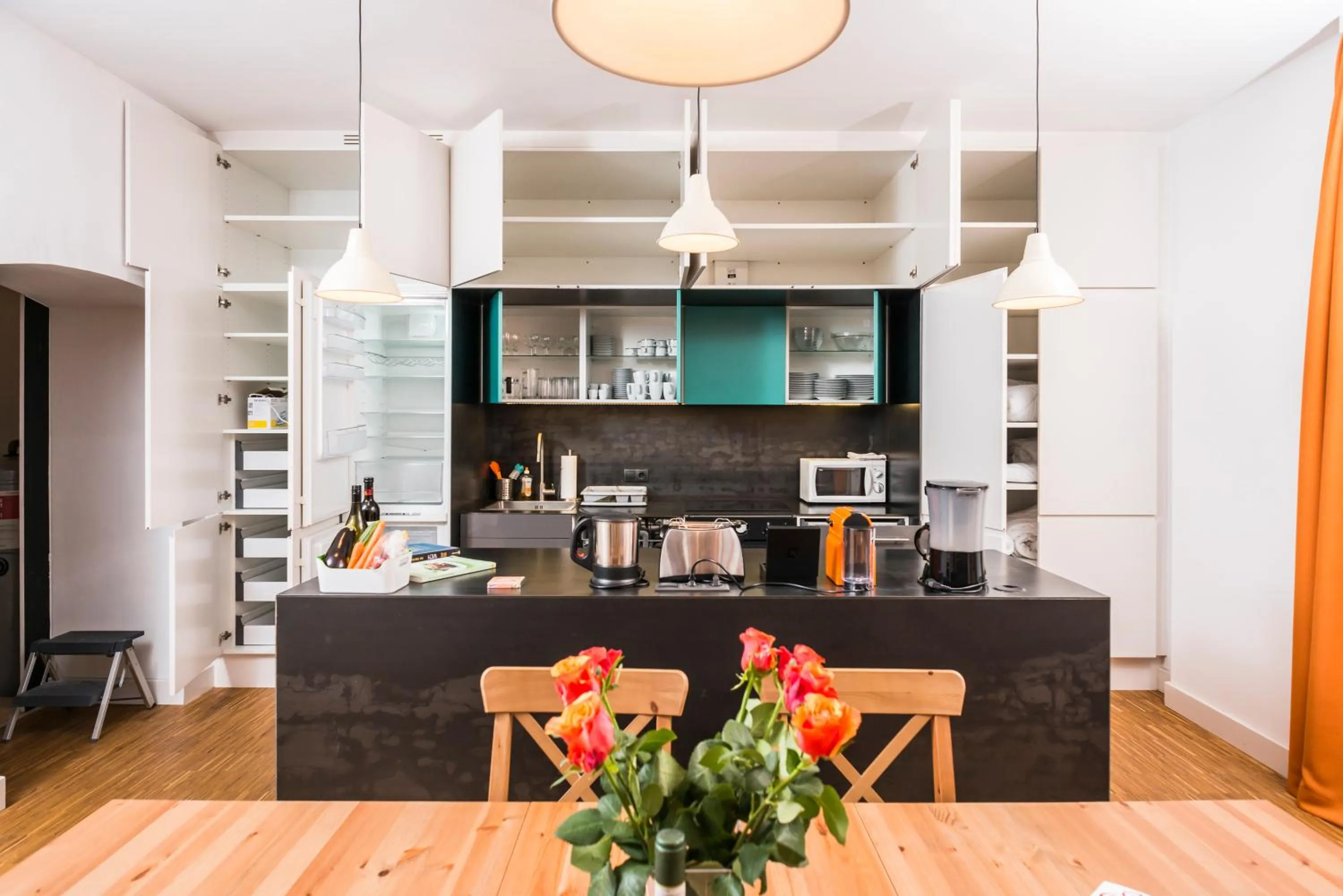 Kitchen or kitchenette in Appartements Ferchergasse