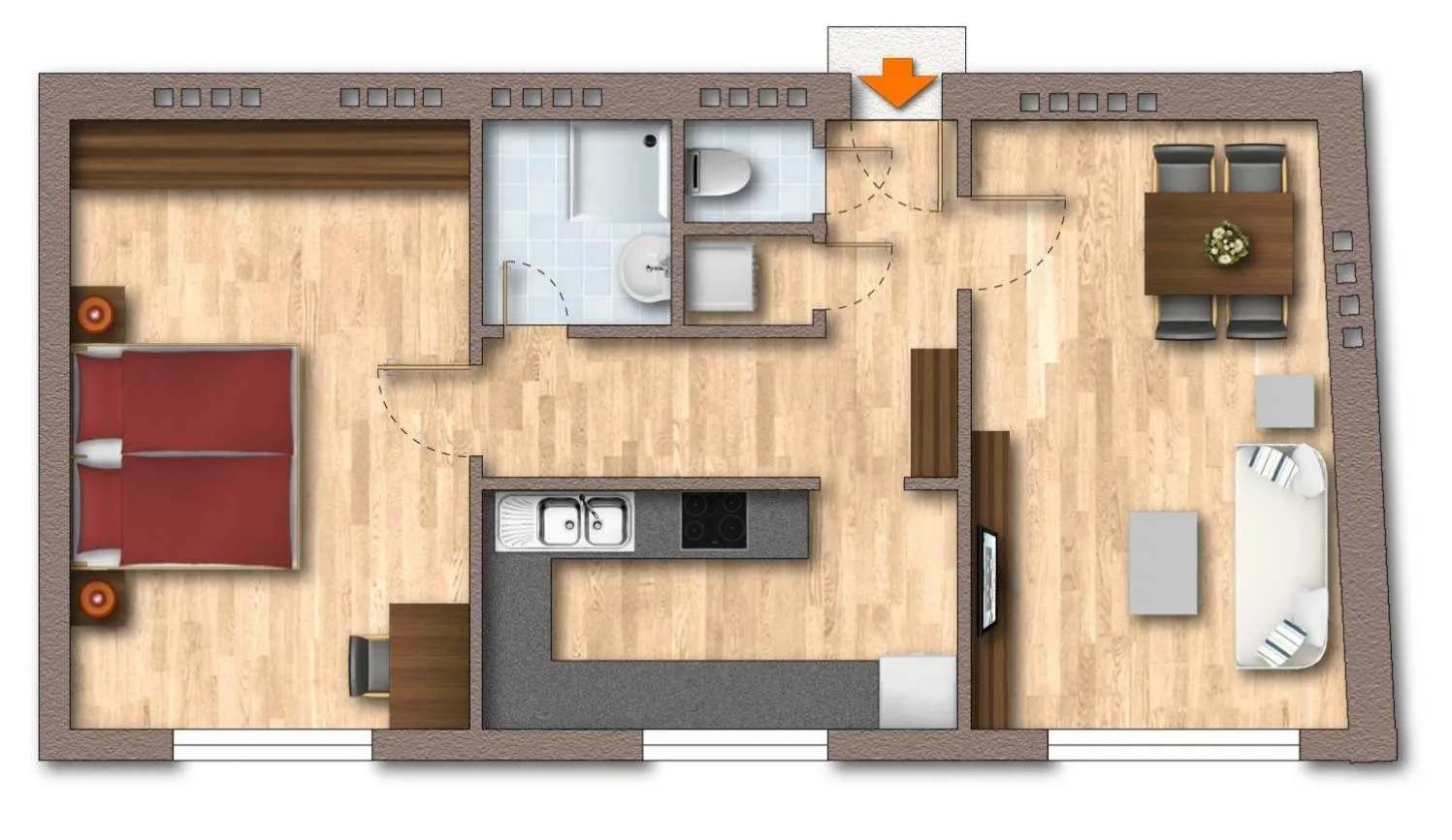 Floor plan in Appartements Ferchergasse