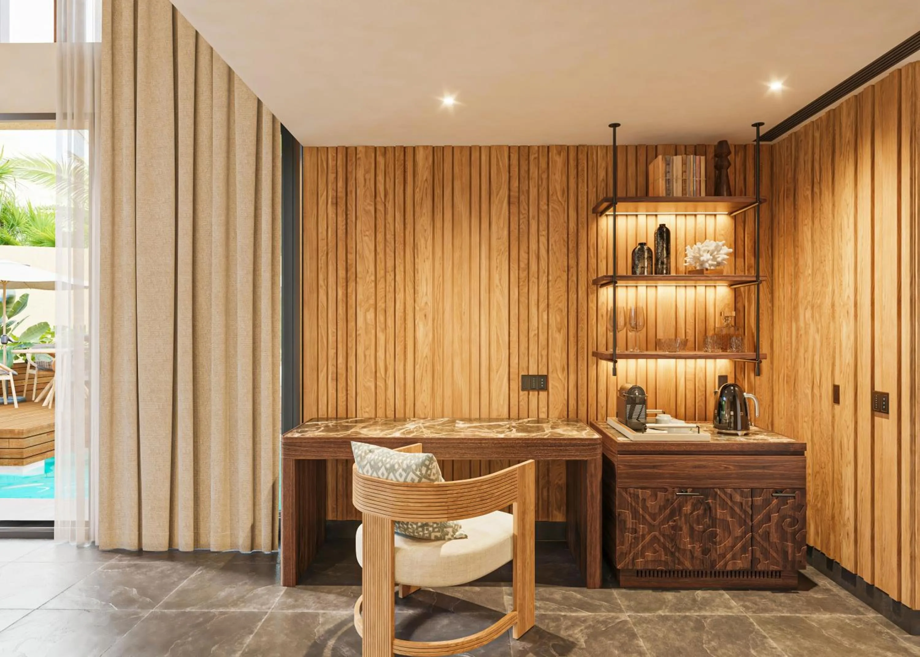 Bed in Banyan Tree Mayakoba