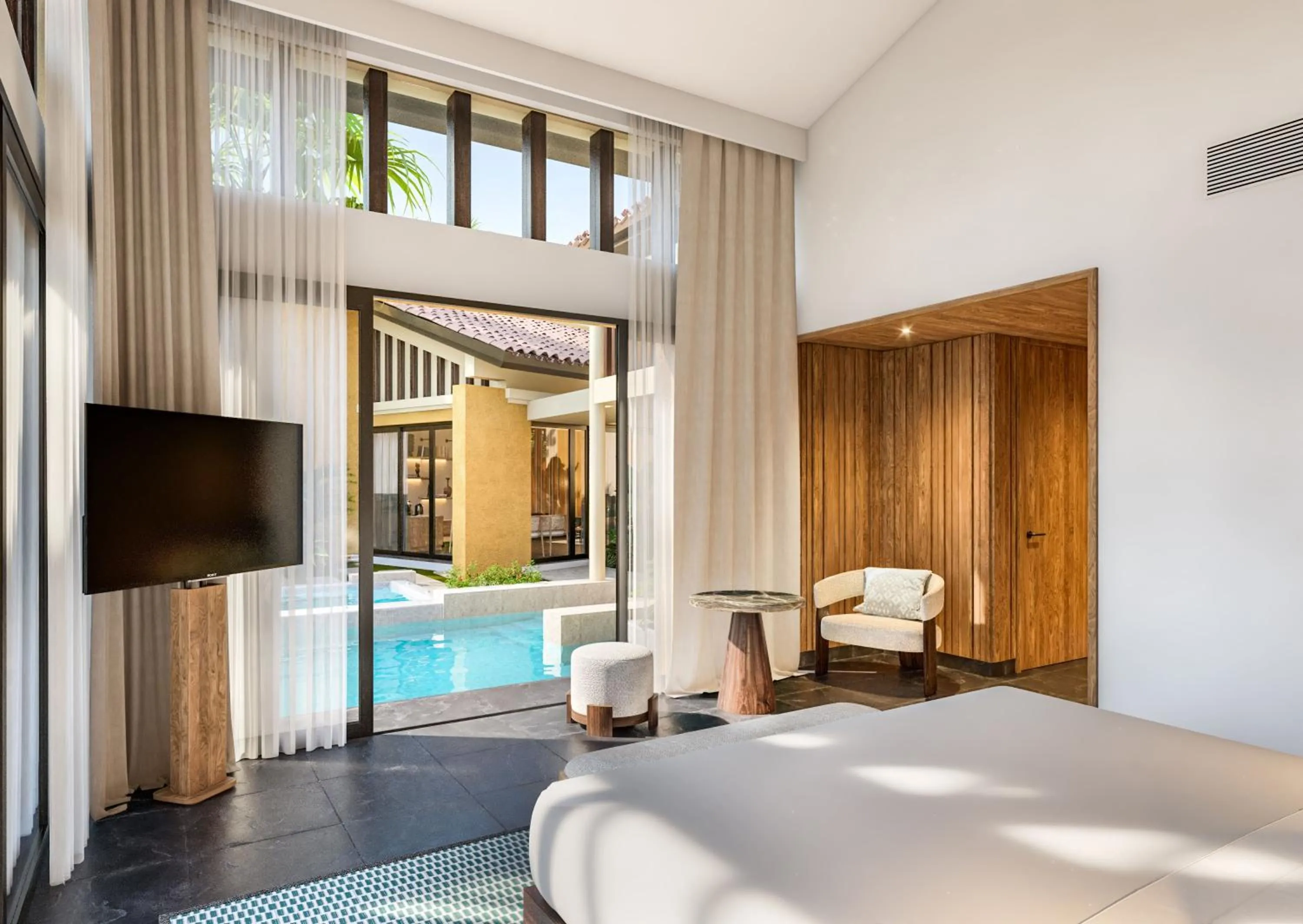 Bed in Banyan Tree Mayakoba